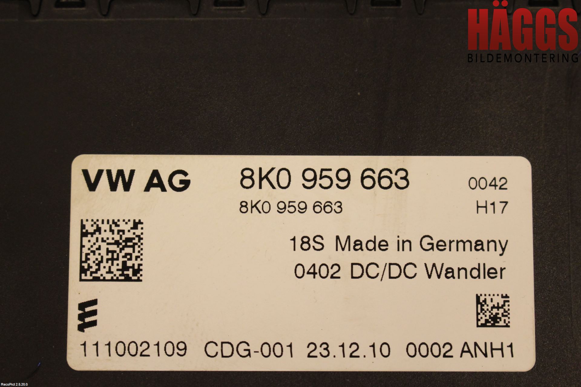 Audi A7/S7 4G 11-17 Styrenhet Övrigt