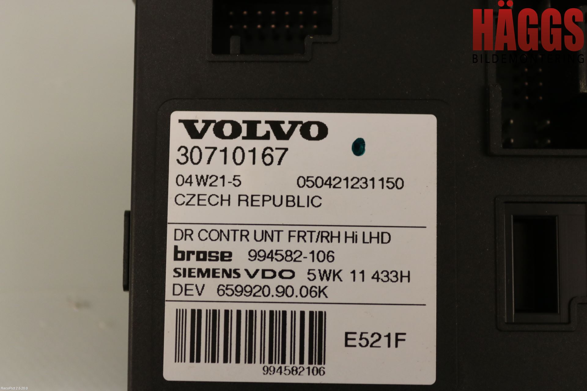 Volvo V50 04-07 Fönsterhissmotor