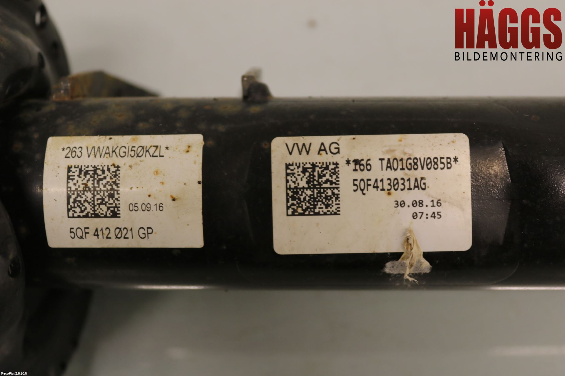 Volkswagen VW TIGUAN 16-24 Fjäderben Fram Vänster