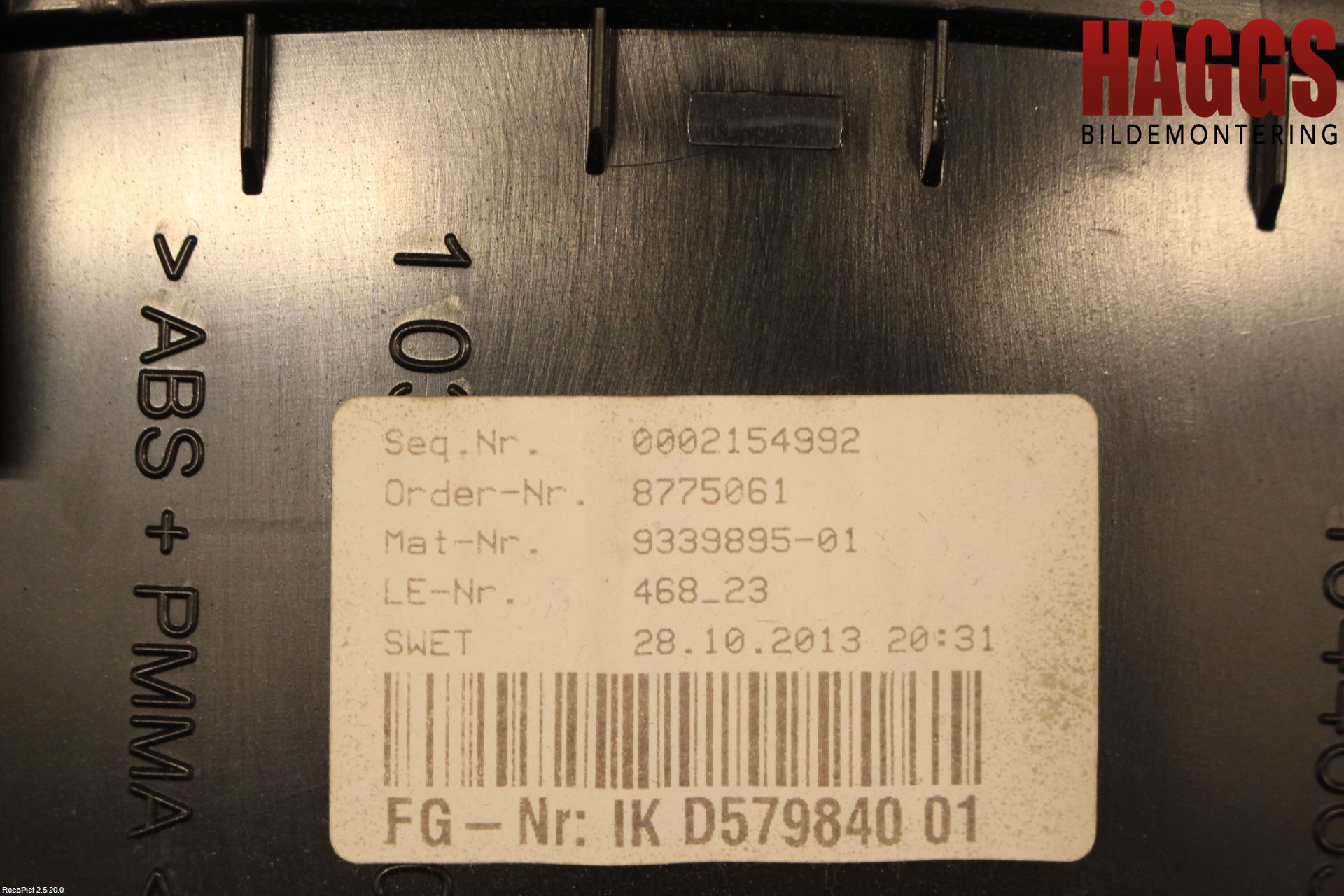 BMW 5 F10/F11/F18 09-17 Instrument Komb