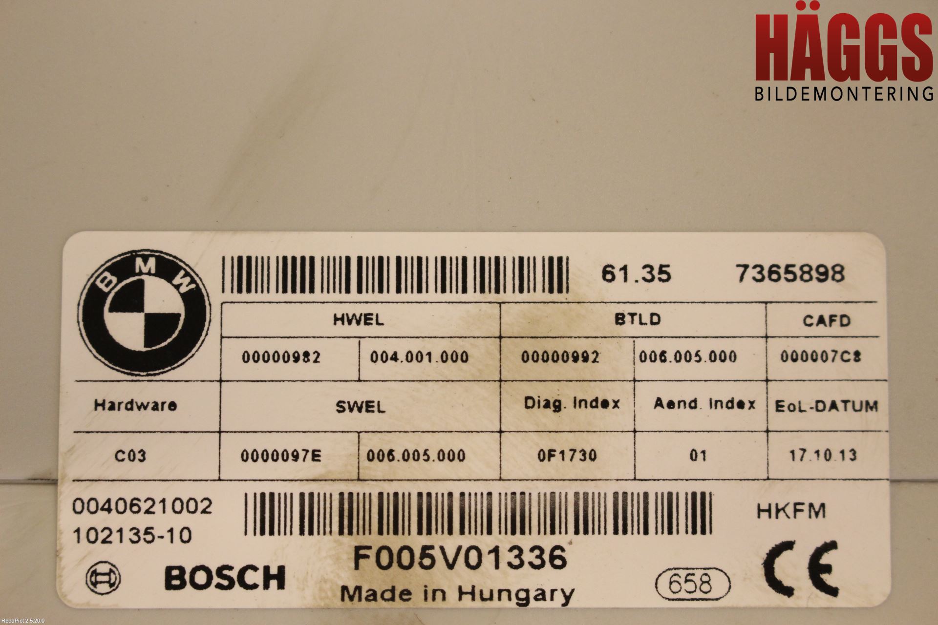 BMW 5 F10/F11/F18 09-17 Komfort Styrdon