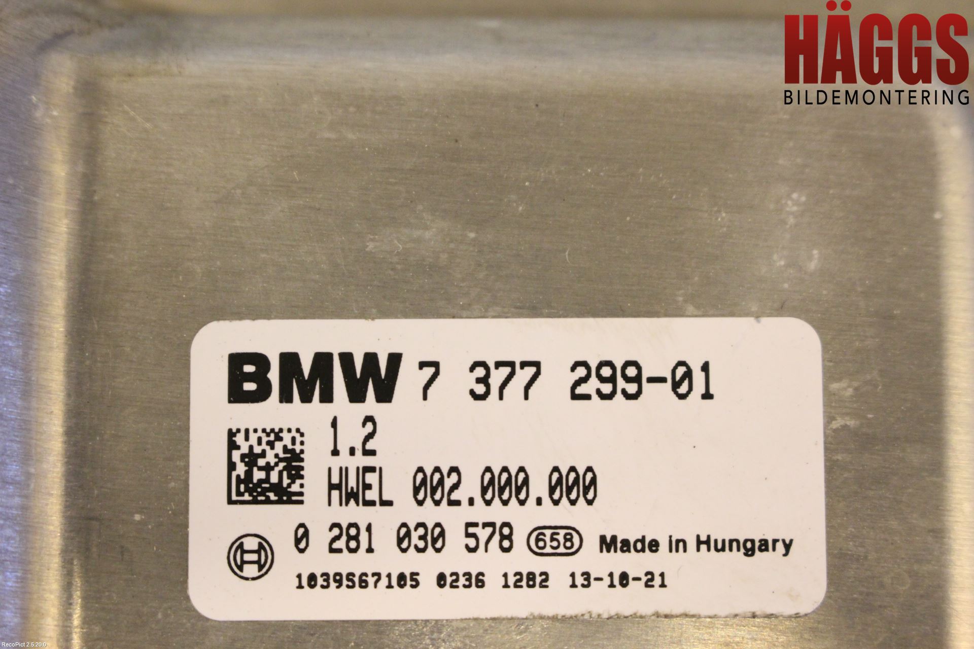 BMW 5 F10/F11/F18 09-17 Styrenhet Avgasrening