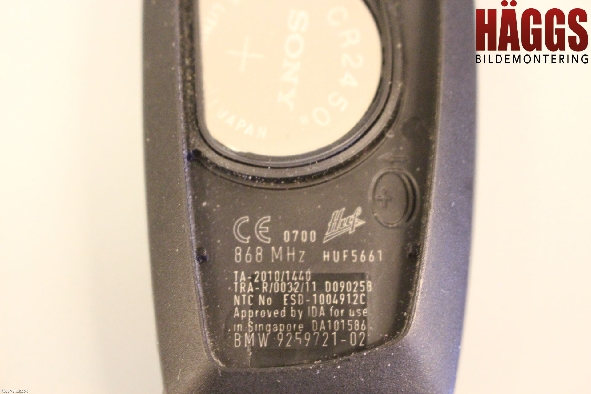 BMW 5 F10/F11/F18 09-17 Nyckel-Nycklar