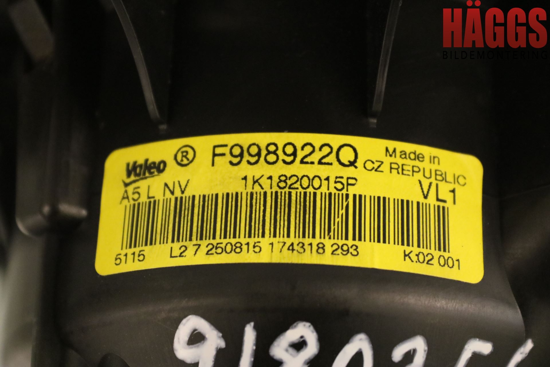Volkswagen VW SHARAN 11- Ac Värmefläkt