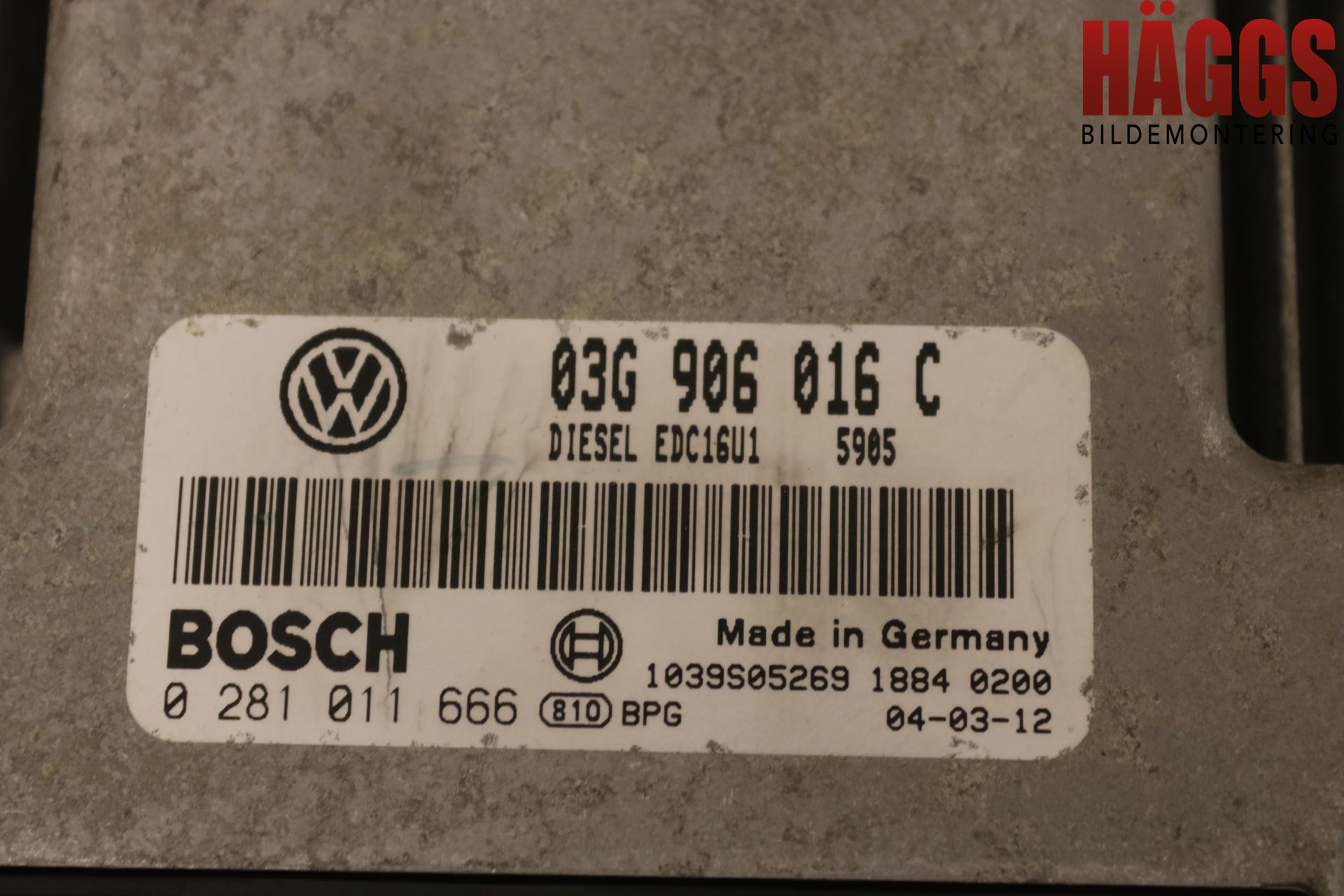 Volkswagen VW CADDY      04-10 Styrenhet Inspump Diesel