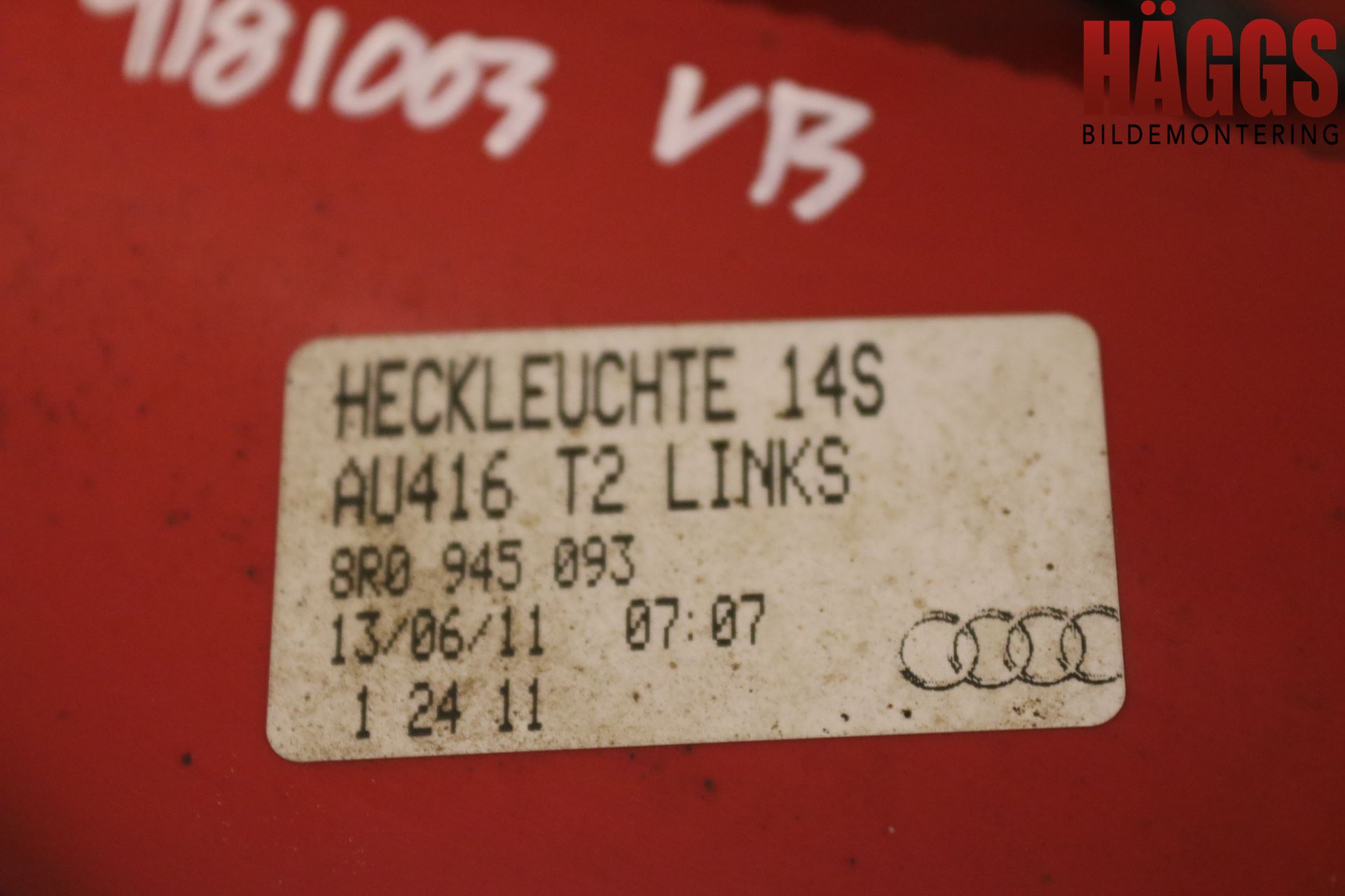 Audi Q5 09-16 Bakljus Vänster