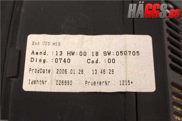 BMW 5 E60/61 Sed/Tou 02-10 Färddator