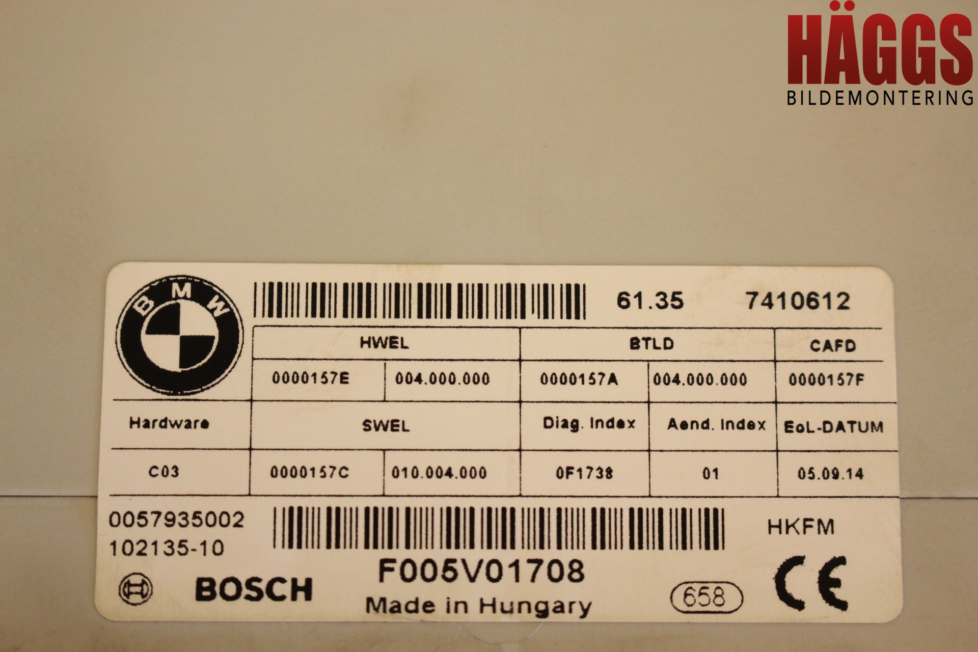 BMW 3 GT F34 13-19 Styrenhet Baklucka