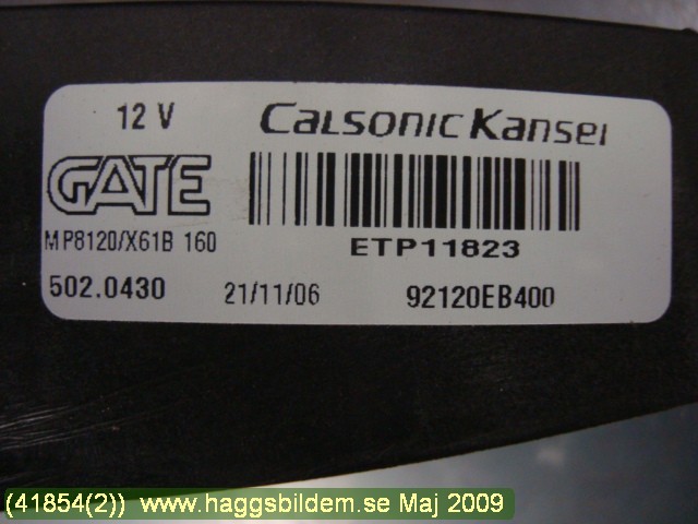 Nissan NAVARA 05-16 Ac Kylfläkt