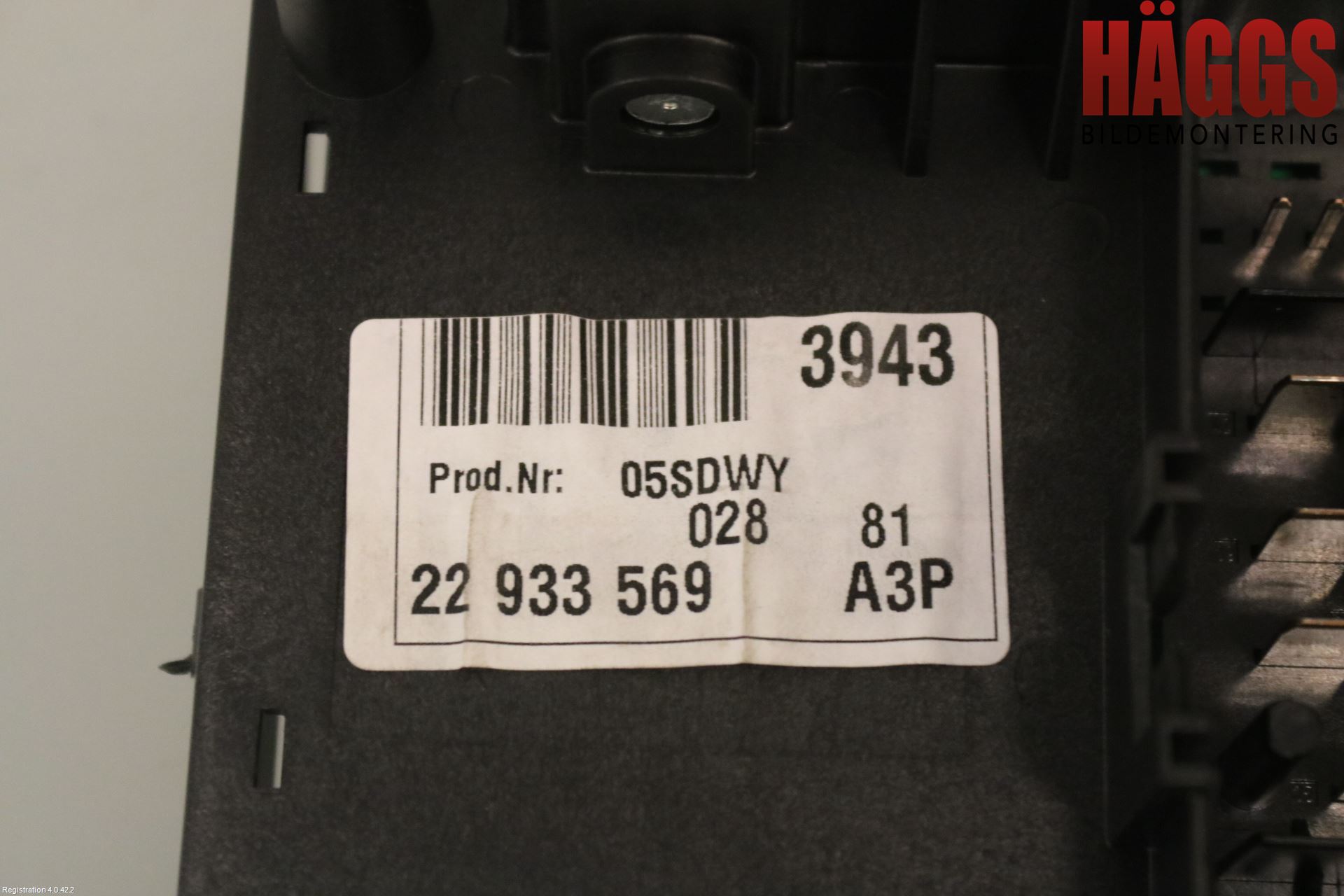 Opel INSIGNIA 09-16 Säkringsdosa-Elcentral