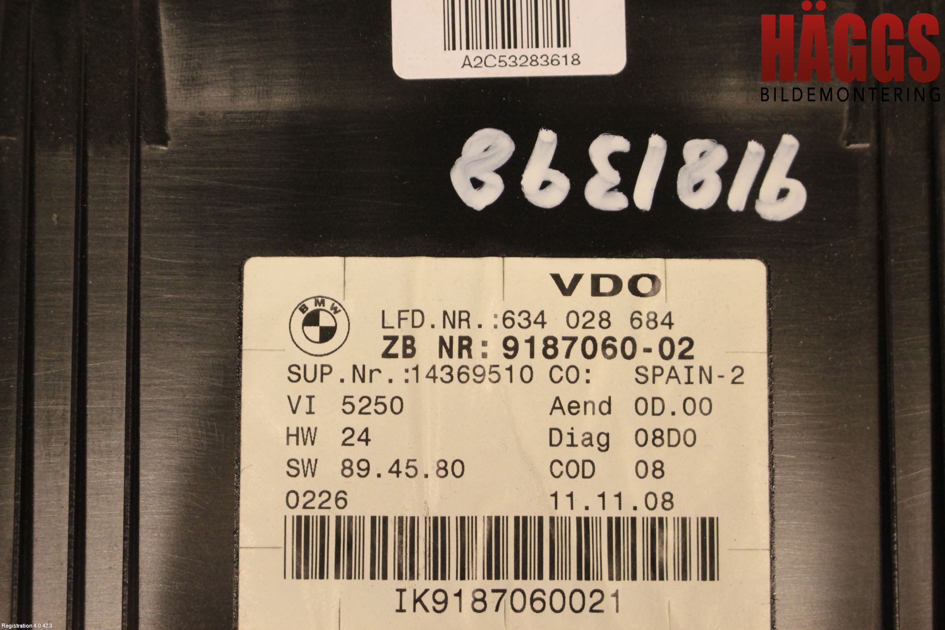 BMW 3 E90/91 SED/TOU 05-12 Instrument Komb