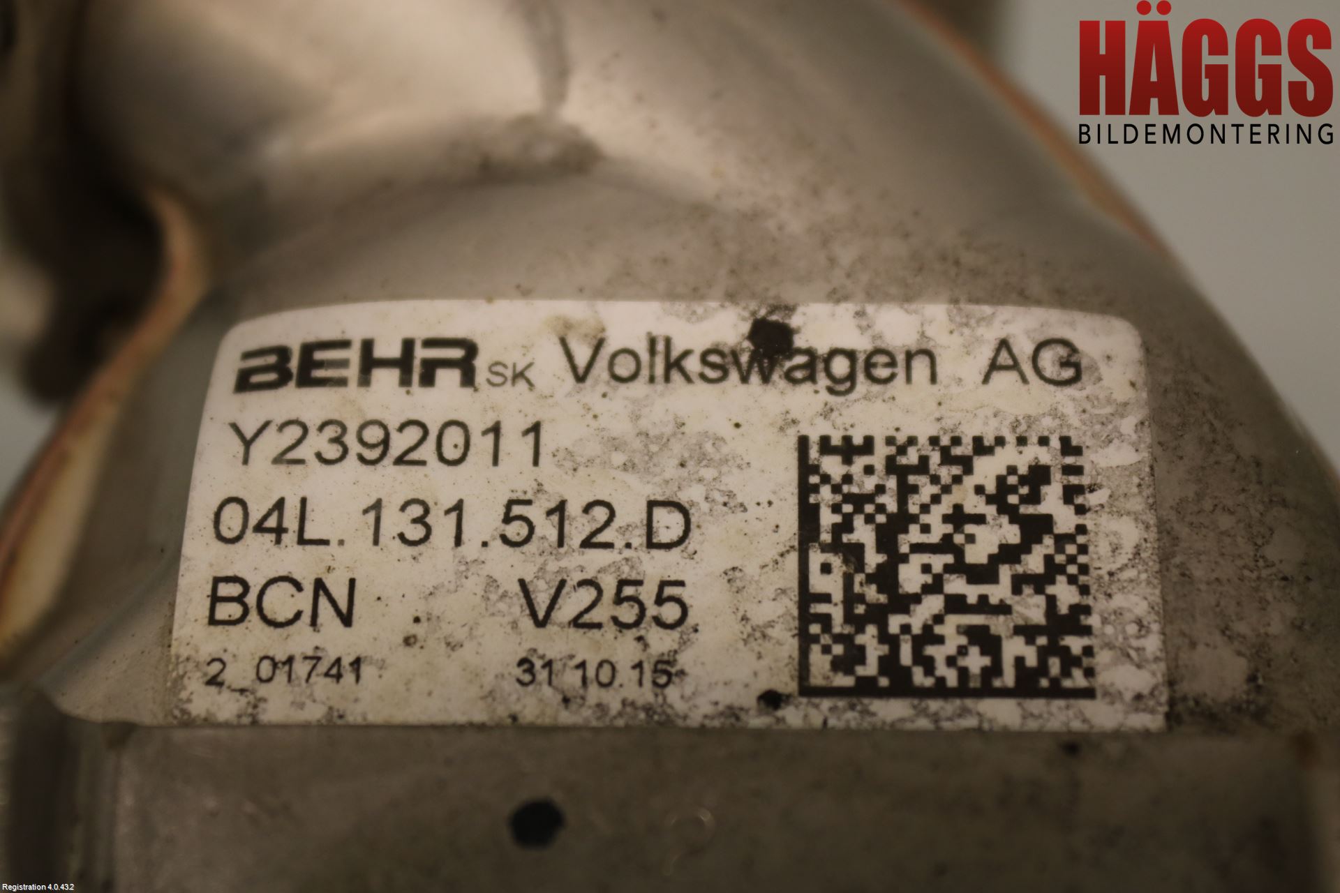 Volkswagen VW TOURAN 16- Avgaskylare