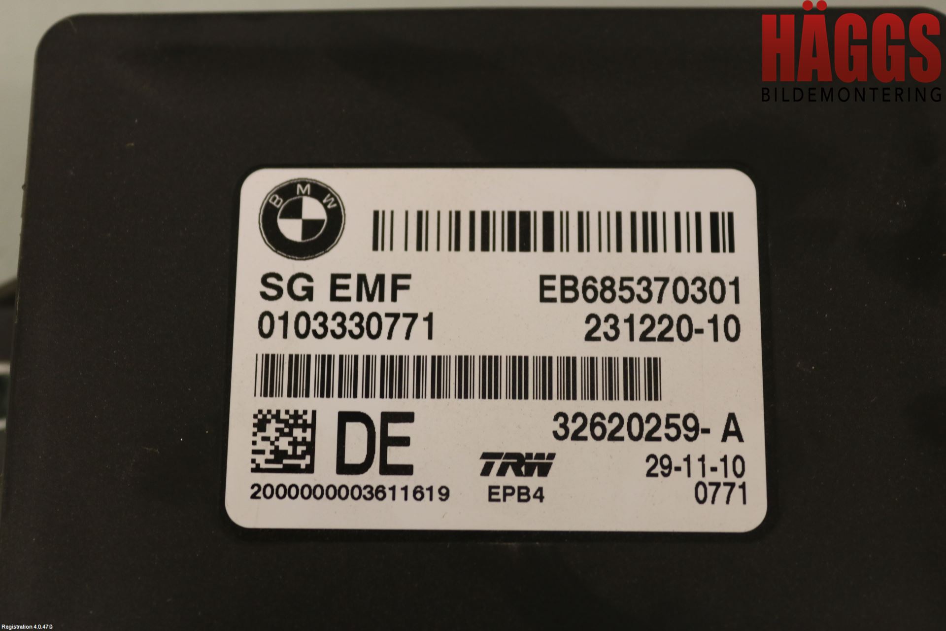 BMW 5 F10/F11/F18 09-17 Styrenhet Parkbroms Epb