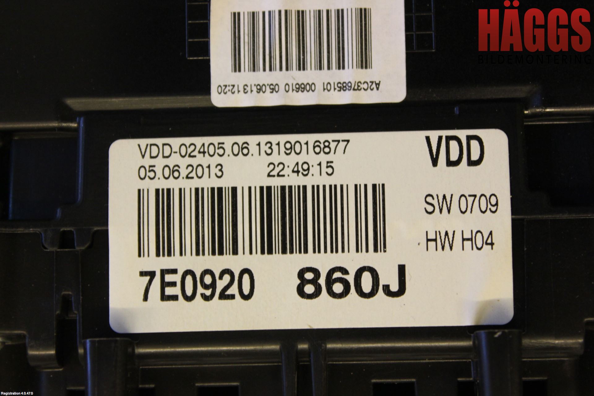 Volkswagen VW TRANSP/CARAVELLE (T5) 04-15 Instrument Komb