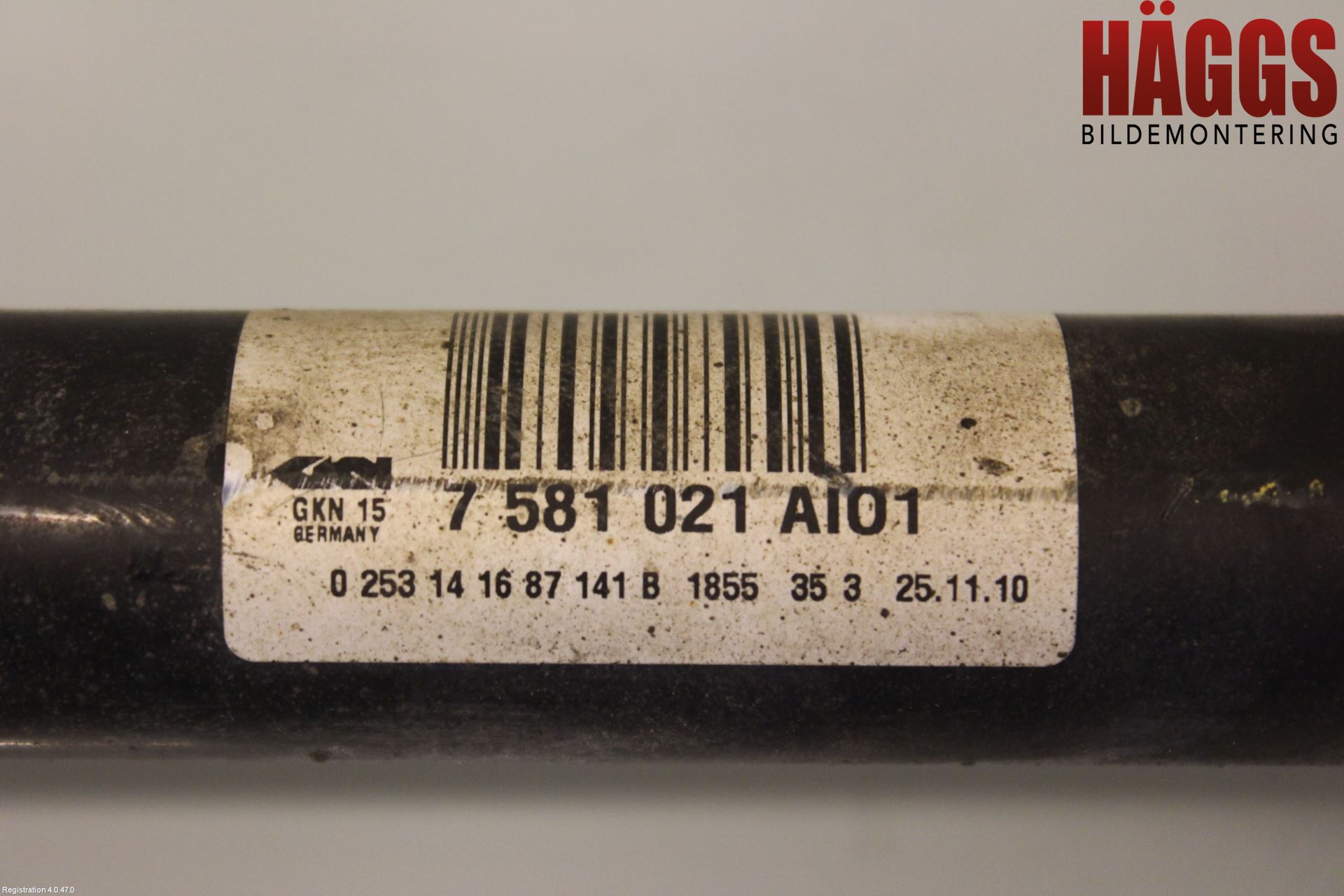 BMW 5 F10/F11/F18 09-17 Drivaxel Bak Vänster