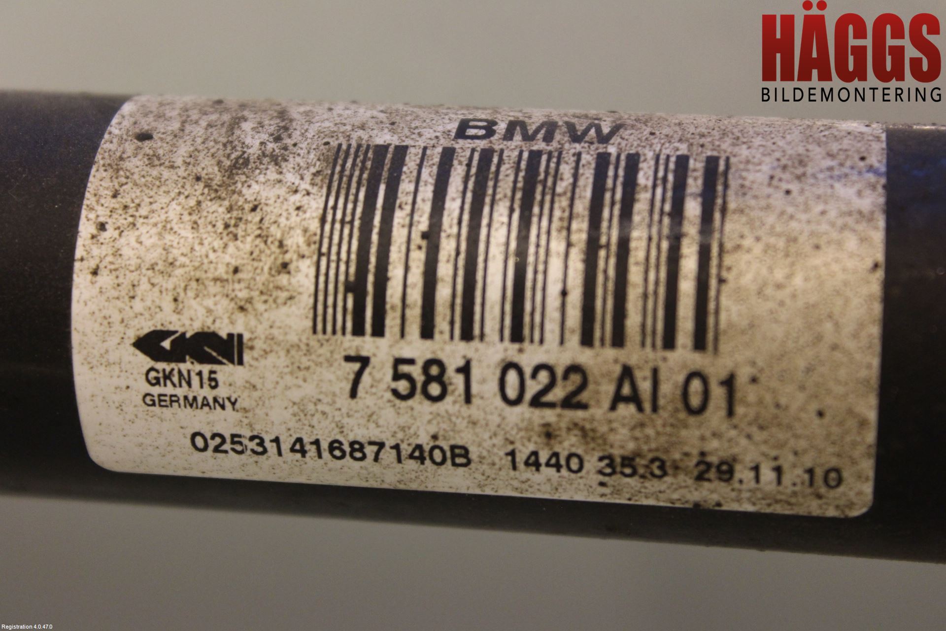 BMW 5 F10/F11/F18 09-17 Drivaxel Bak Höger