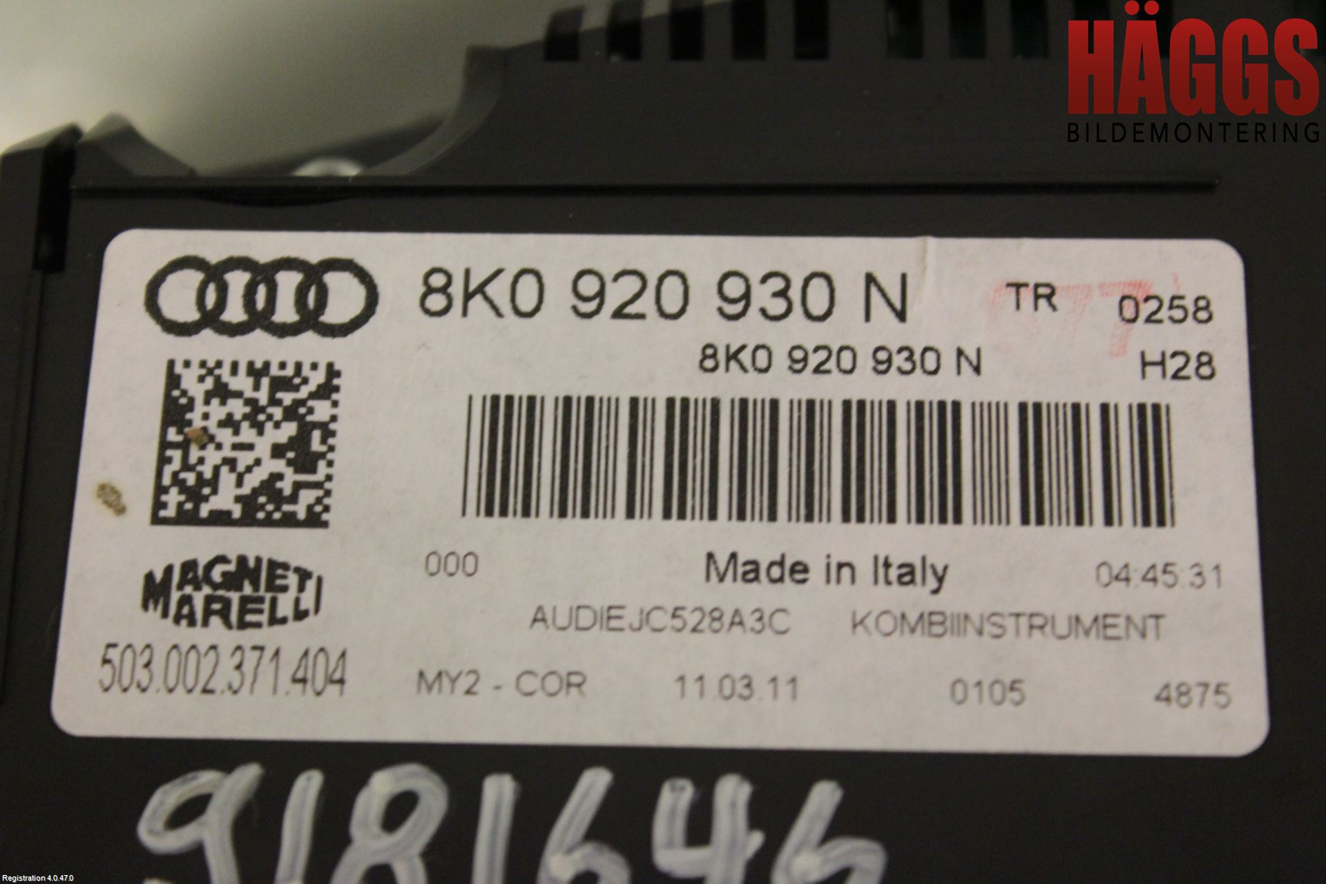 Audi A4 ALLROAD 09-16 Instrument Komb