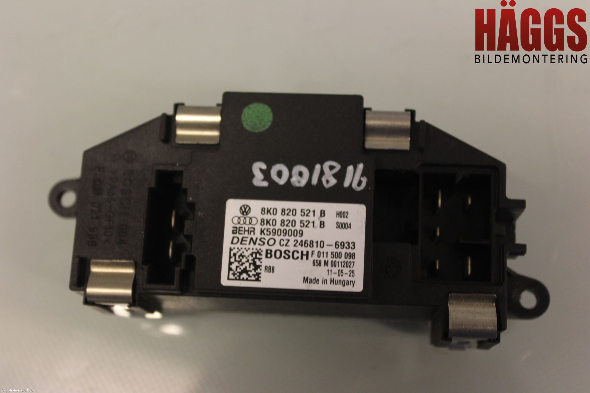 Audi Q5 09-16 Relä Värmefläkt