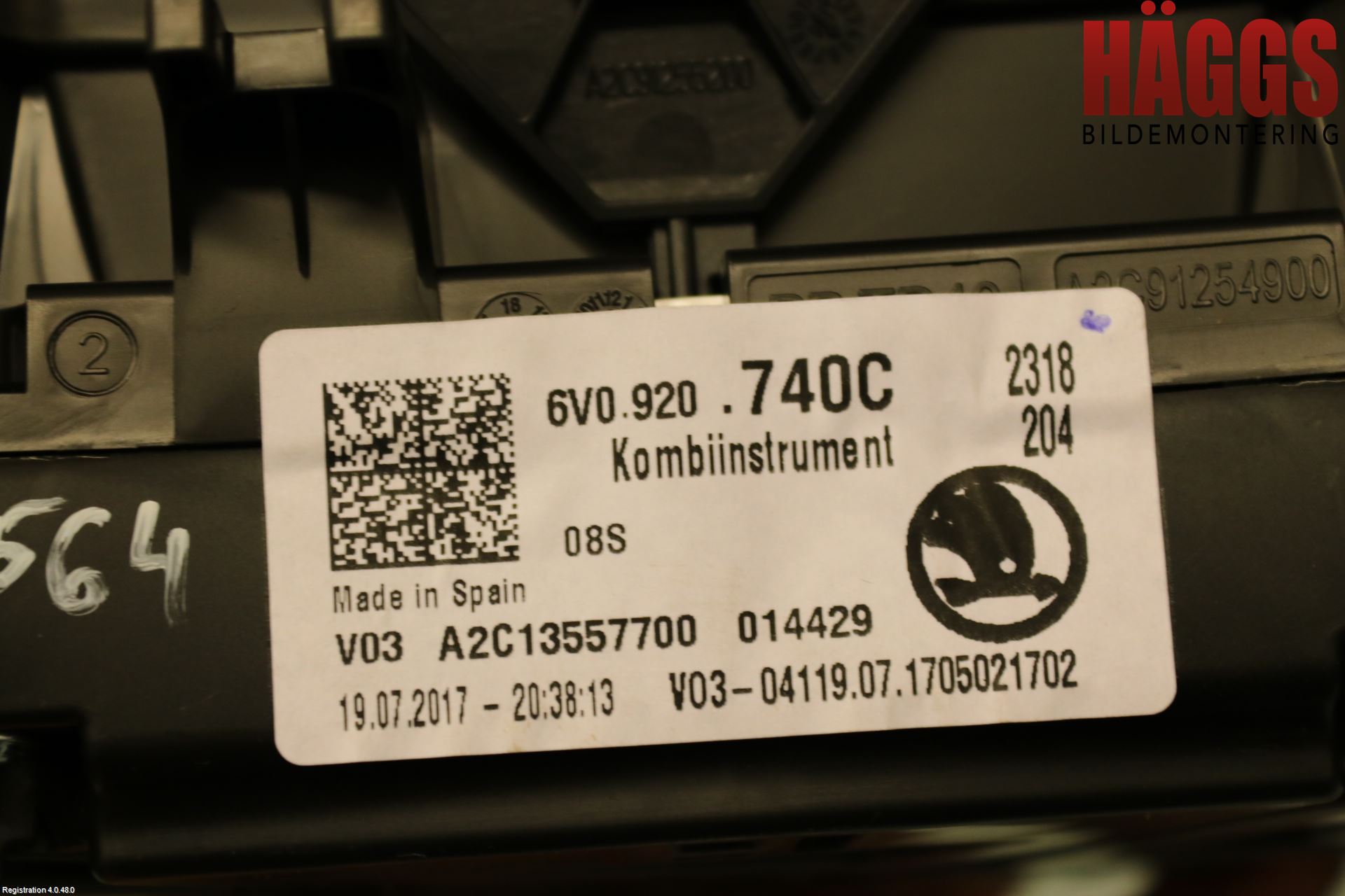 Skoda FABIA 15-21 Instrument Komb