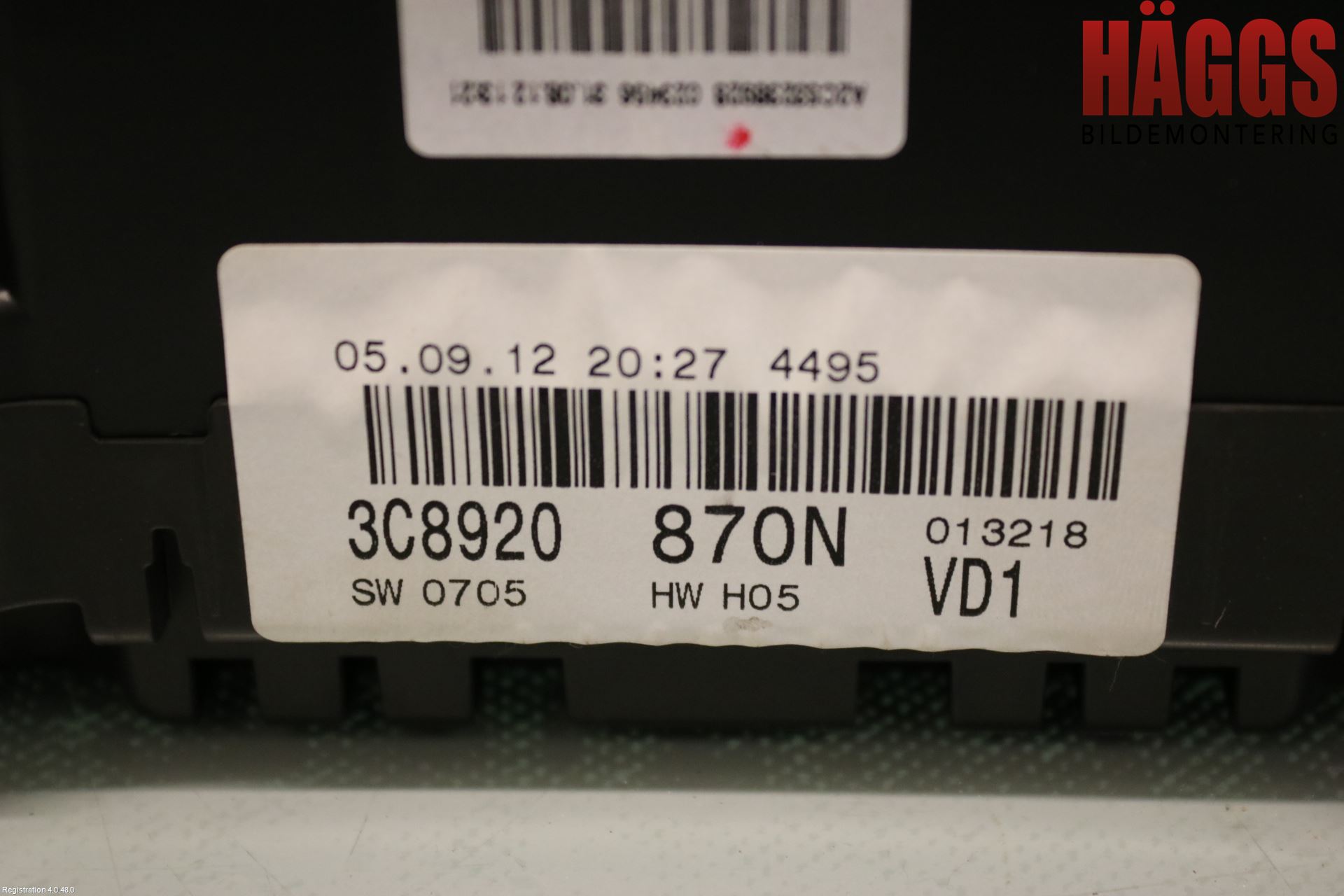 Volkswagen VW PASSAT CC 08-16 Instrument Komb