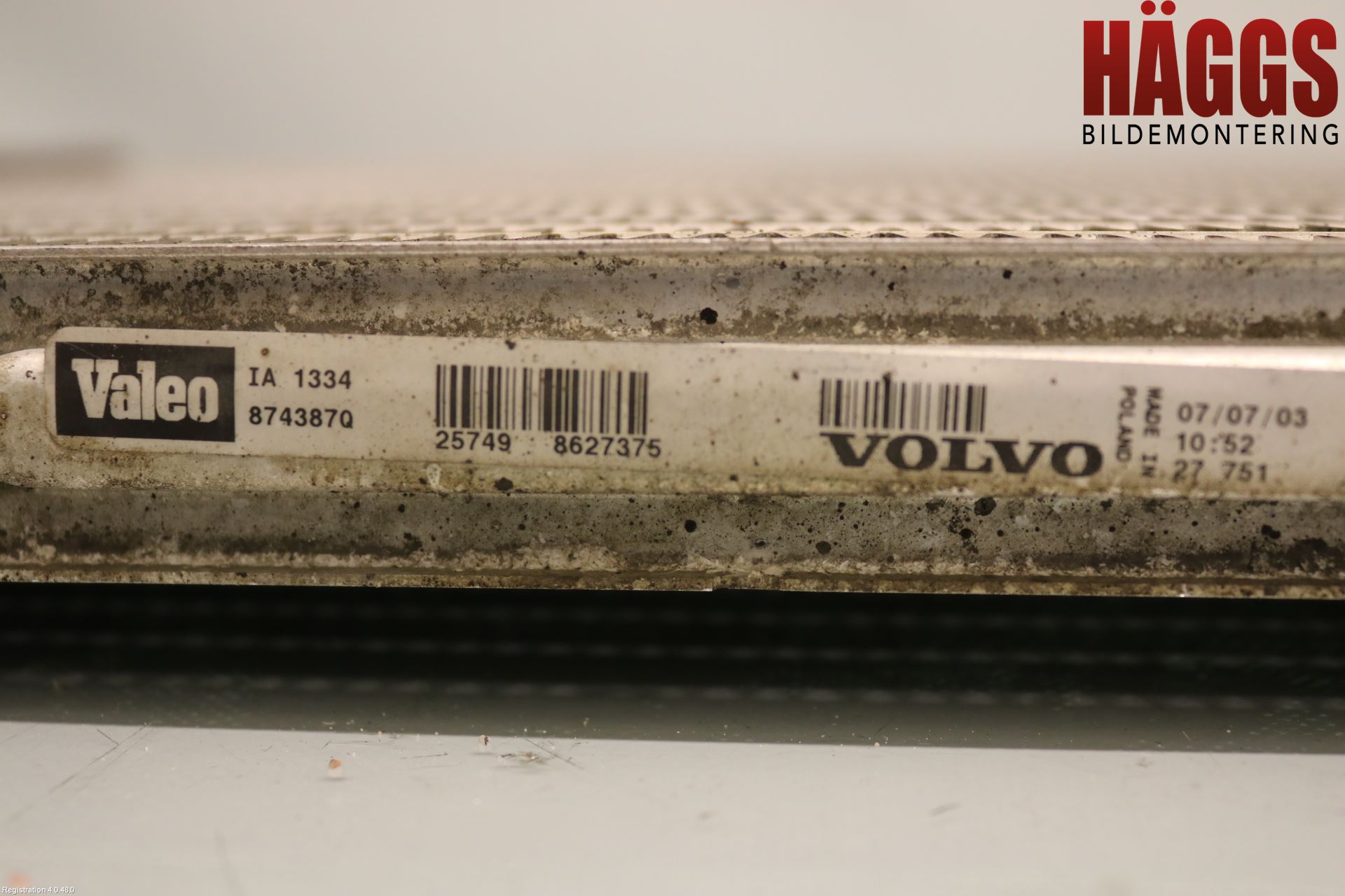 Volvo XC90 03-06 Laddluft-Intercooler Kyl