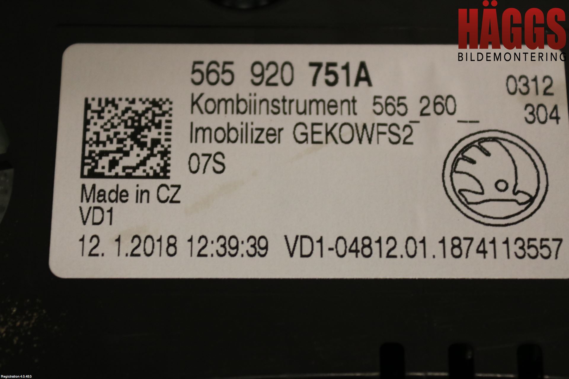 Skoda KODIAQ 17-24 Instrument Komb