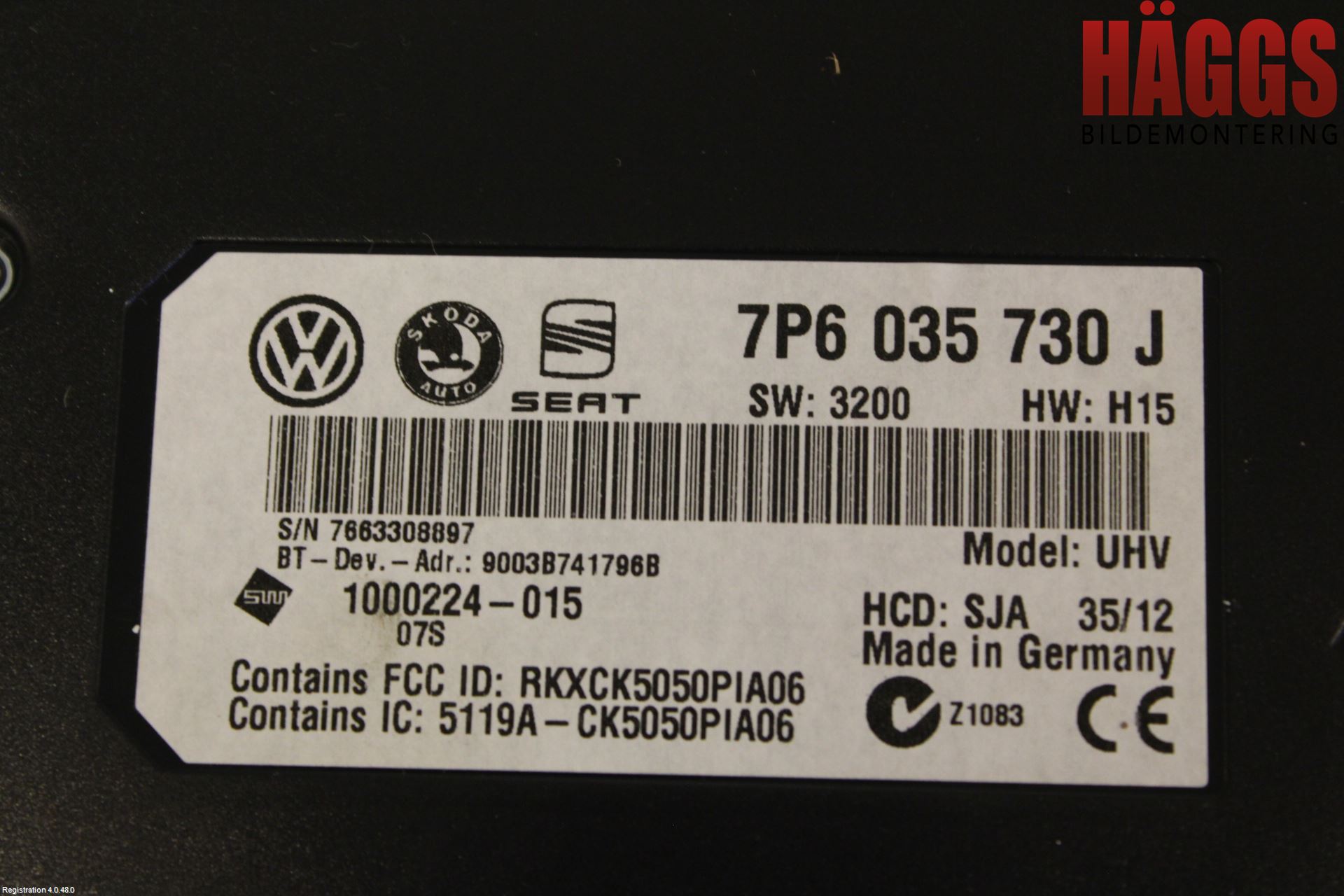 Volkswagen VW PASSAT CC 08-16 Styrenhet Tal