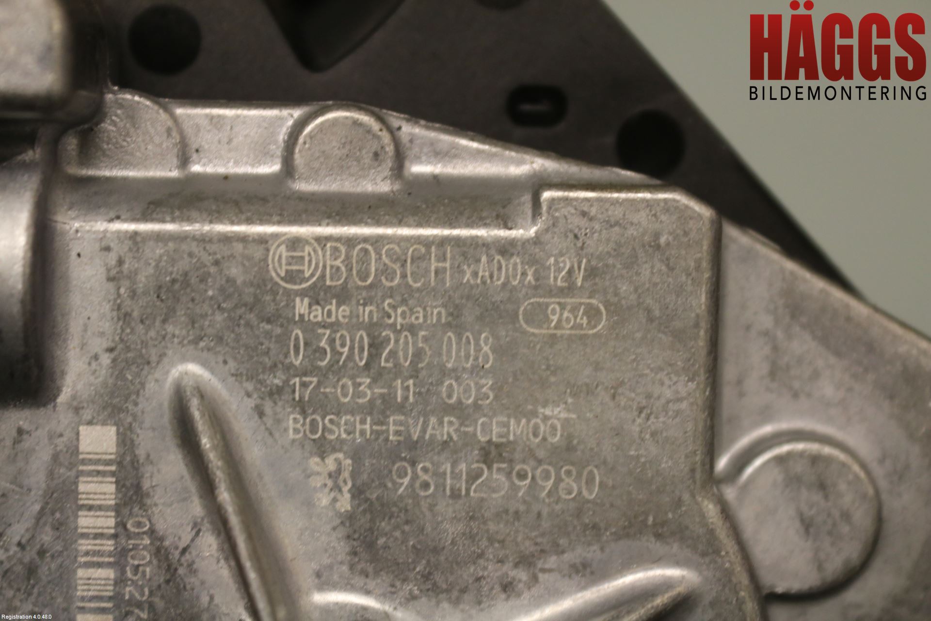 Citroen C3 AIRCROSS 18-23 Torkarmotor Baklucka