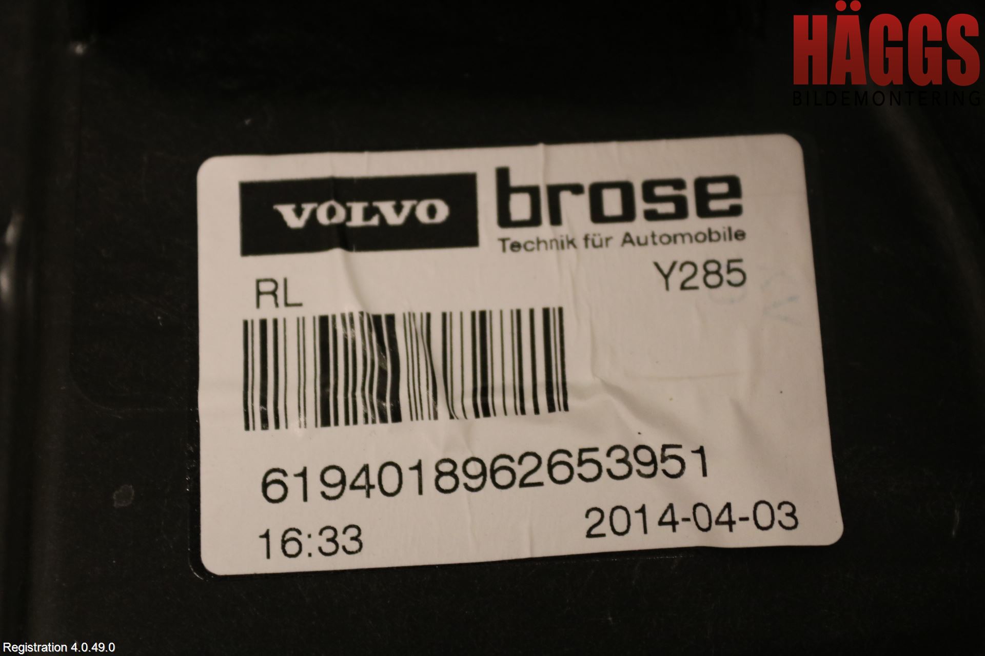 Volvo XC70 14-16 Fönsterhissmotor