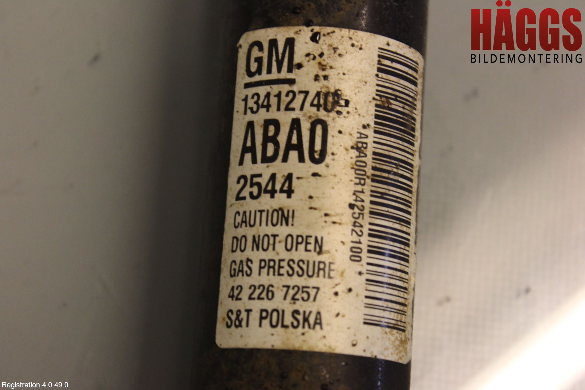 Opel ASTRA J 10-15 Stötdämpare Bak