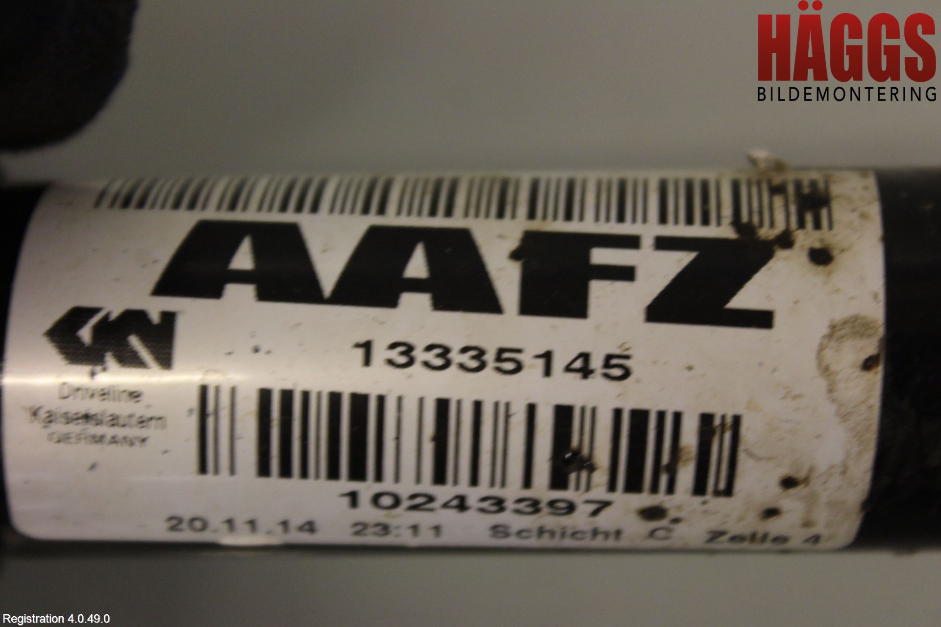 Opel ASTRA J 10-15 Drivaxel Fram Vänster