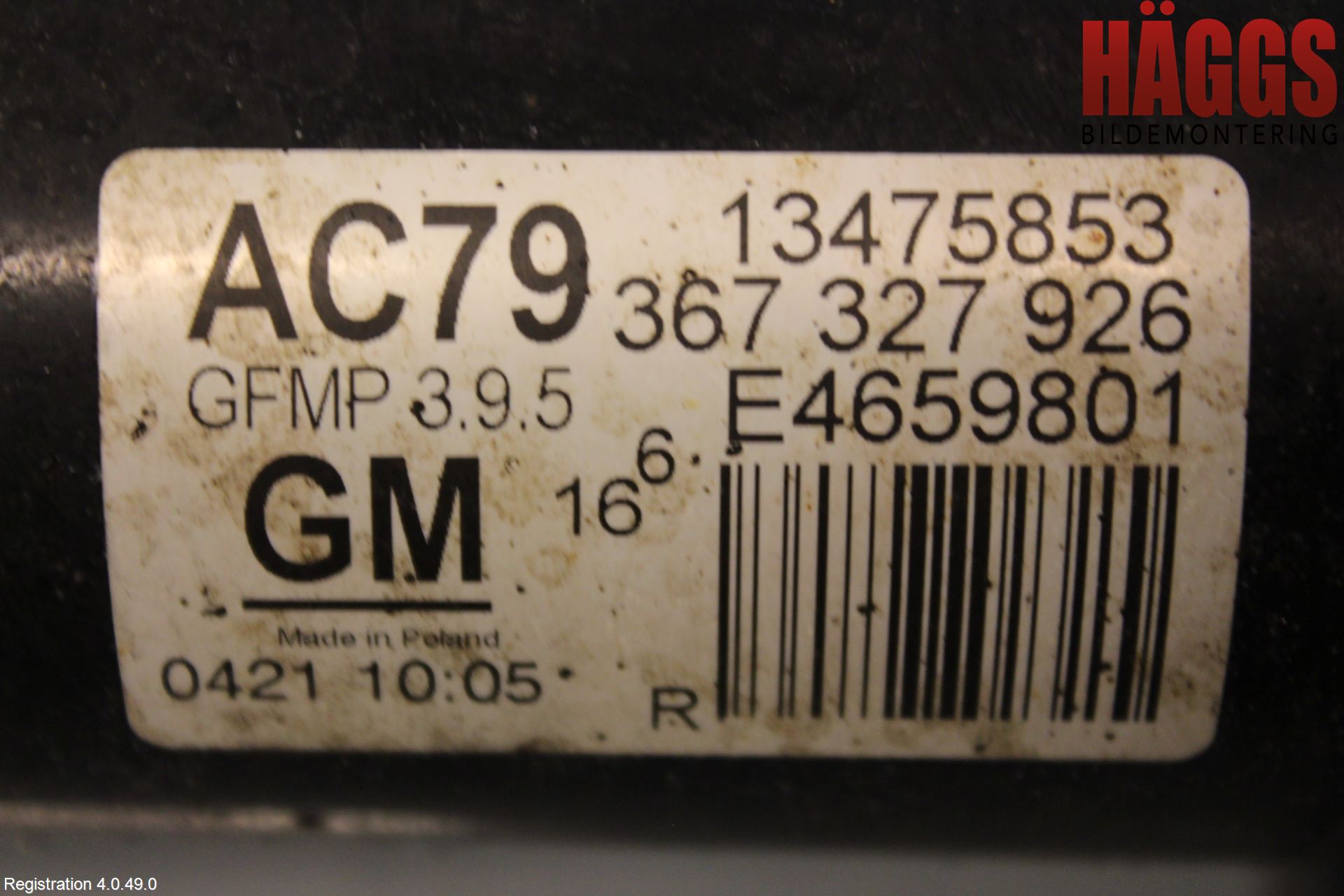 Opel INSIGNIA 09-16 Fjäderben Fram Höger