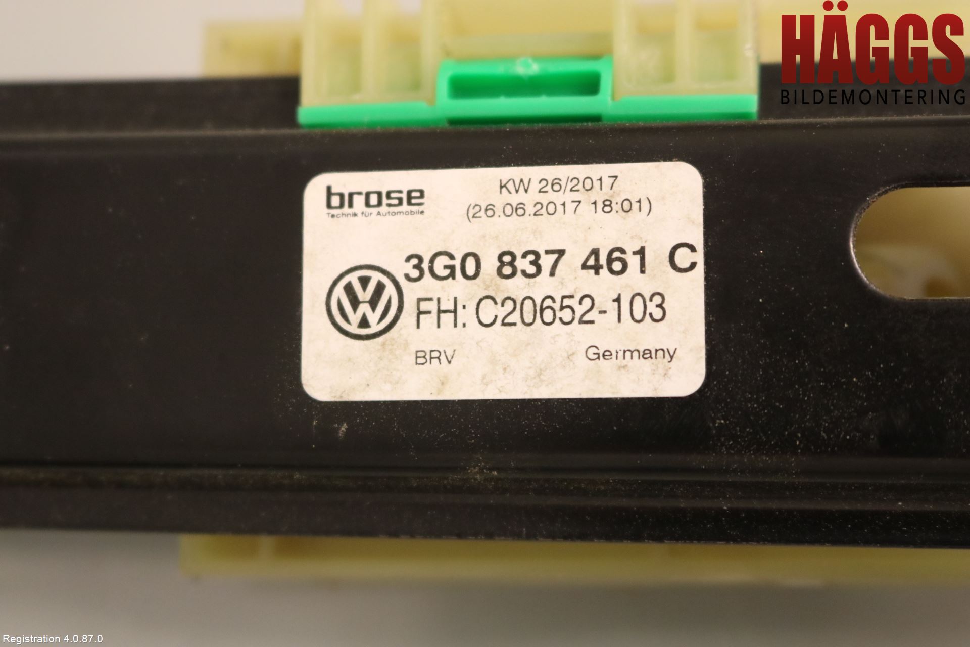 Volkswagen VW PASSAT 15-19 Fönsterhissmekanism