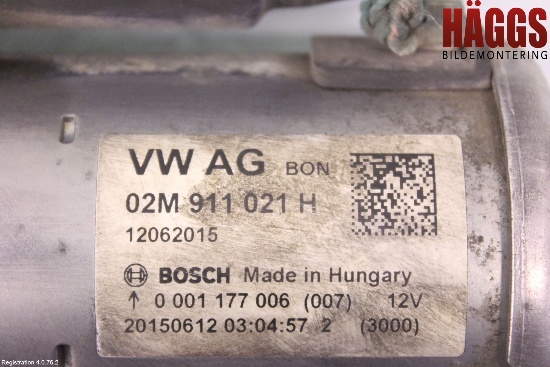 Volkswagen VW UP! / E-UP! Startmotor