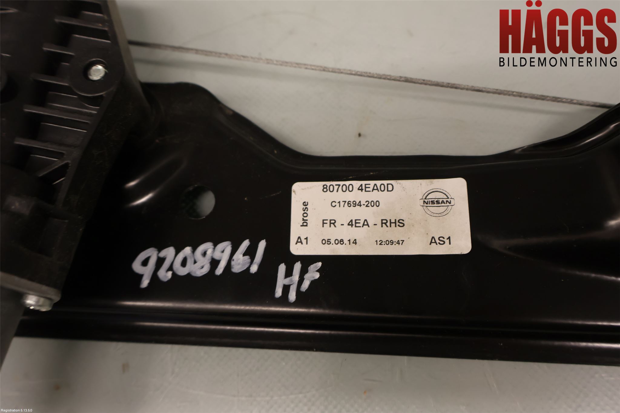 Nissan QASHQAI 14-17 Fönsterhiss El Kompl