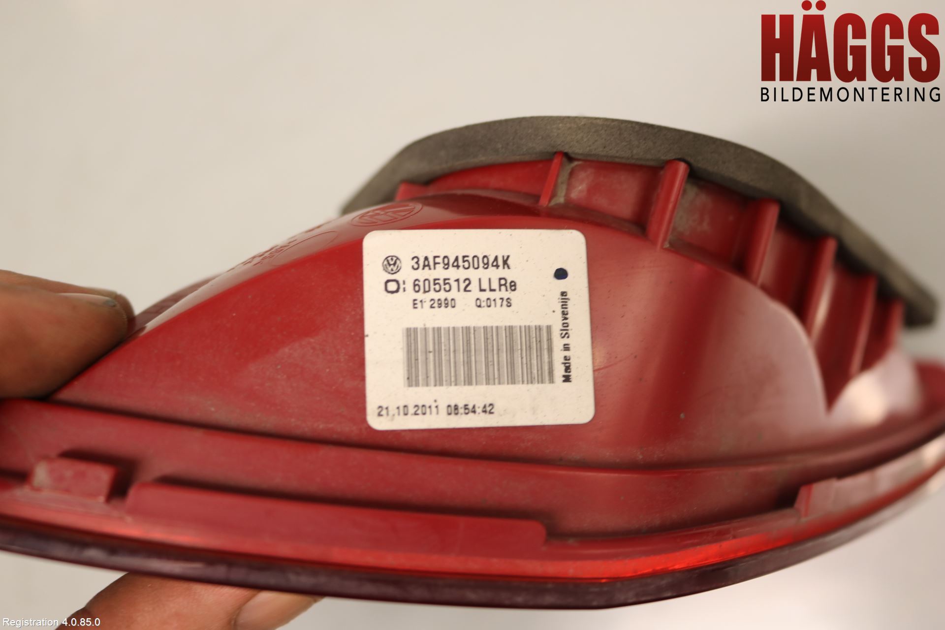 Volkswagen VW PASSAT 11-14 Bakljus Lucka Hö