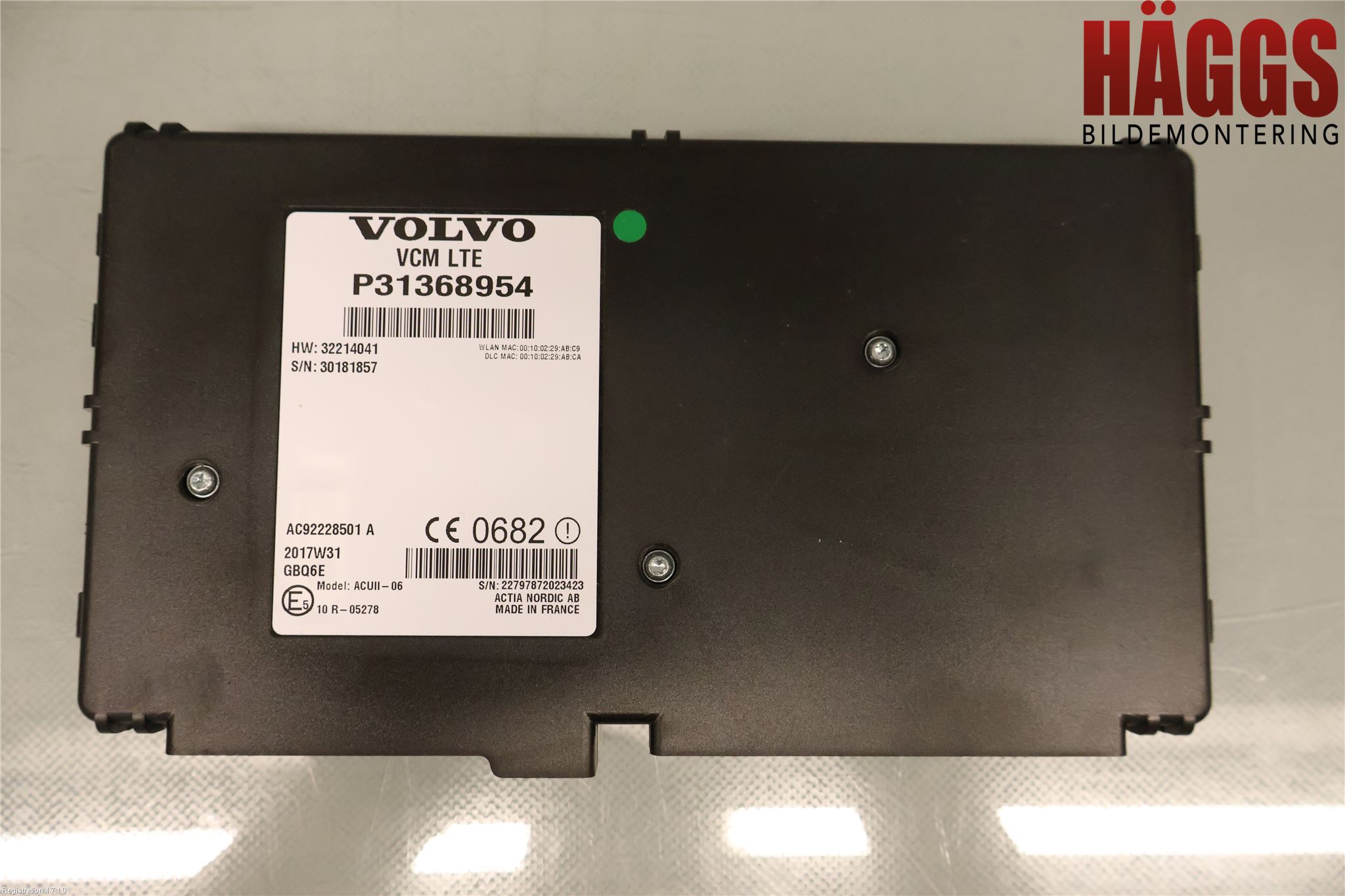 Volvo V90 17->> Styrenhet Övrigt