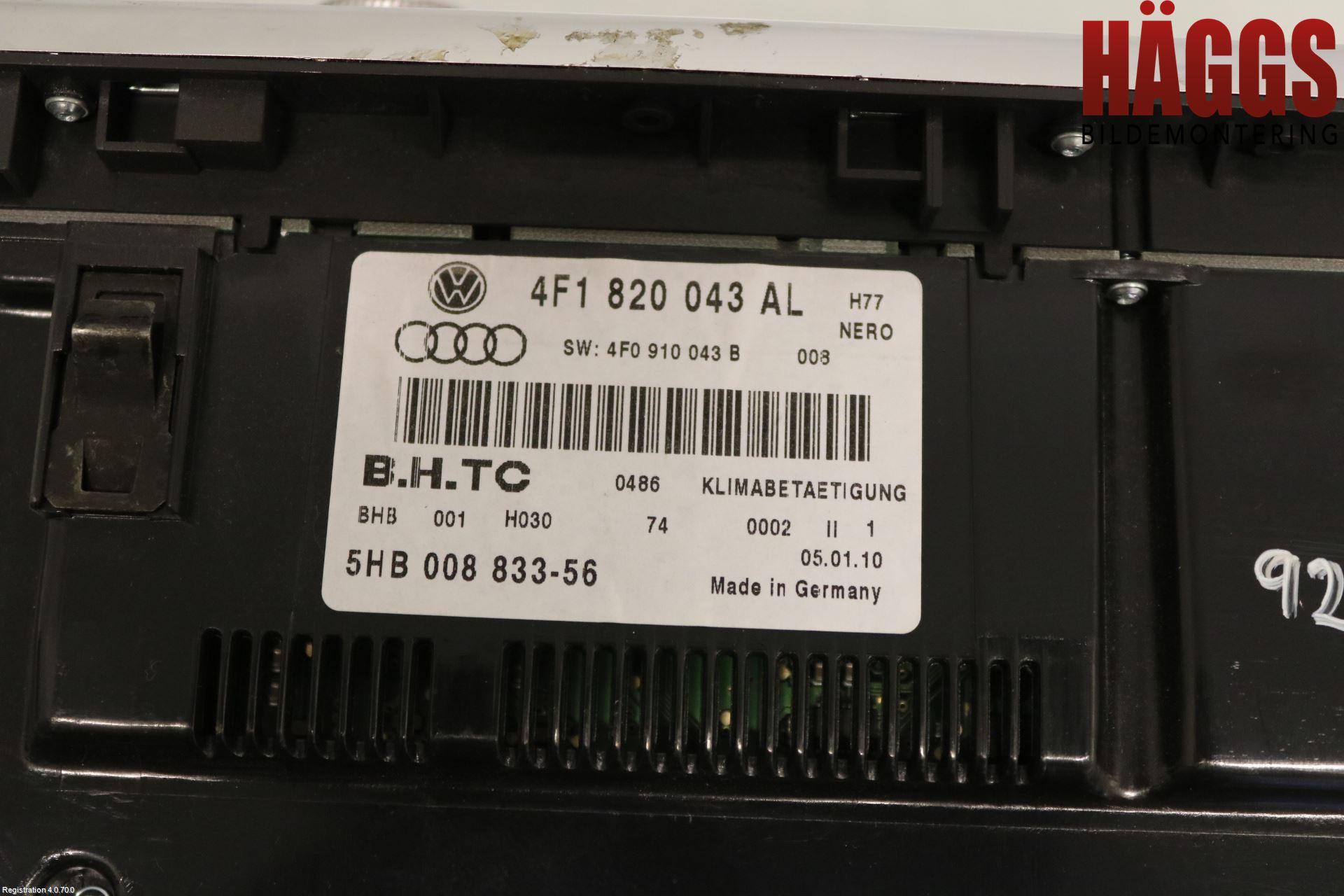 Audi A6/S6     05-11 Ac Styrenhet Ac Manöveren