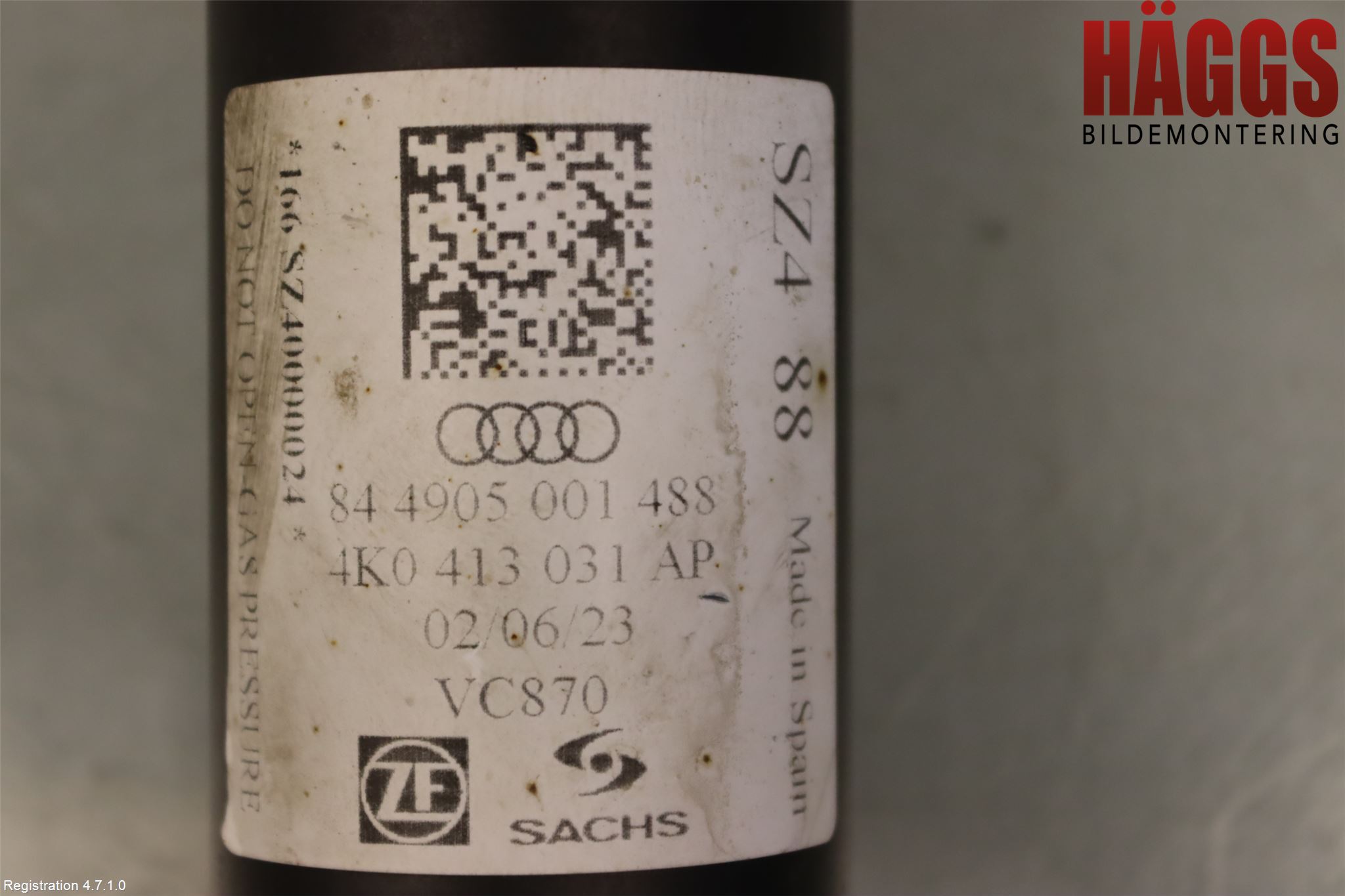 Audi A6 F2/C8 19- Fjäderben Fram Höger