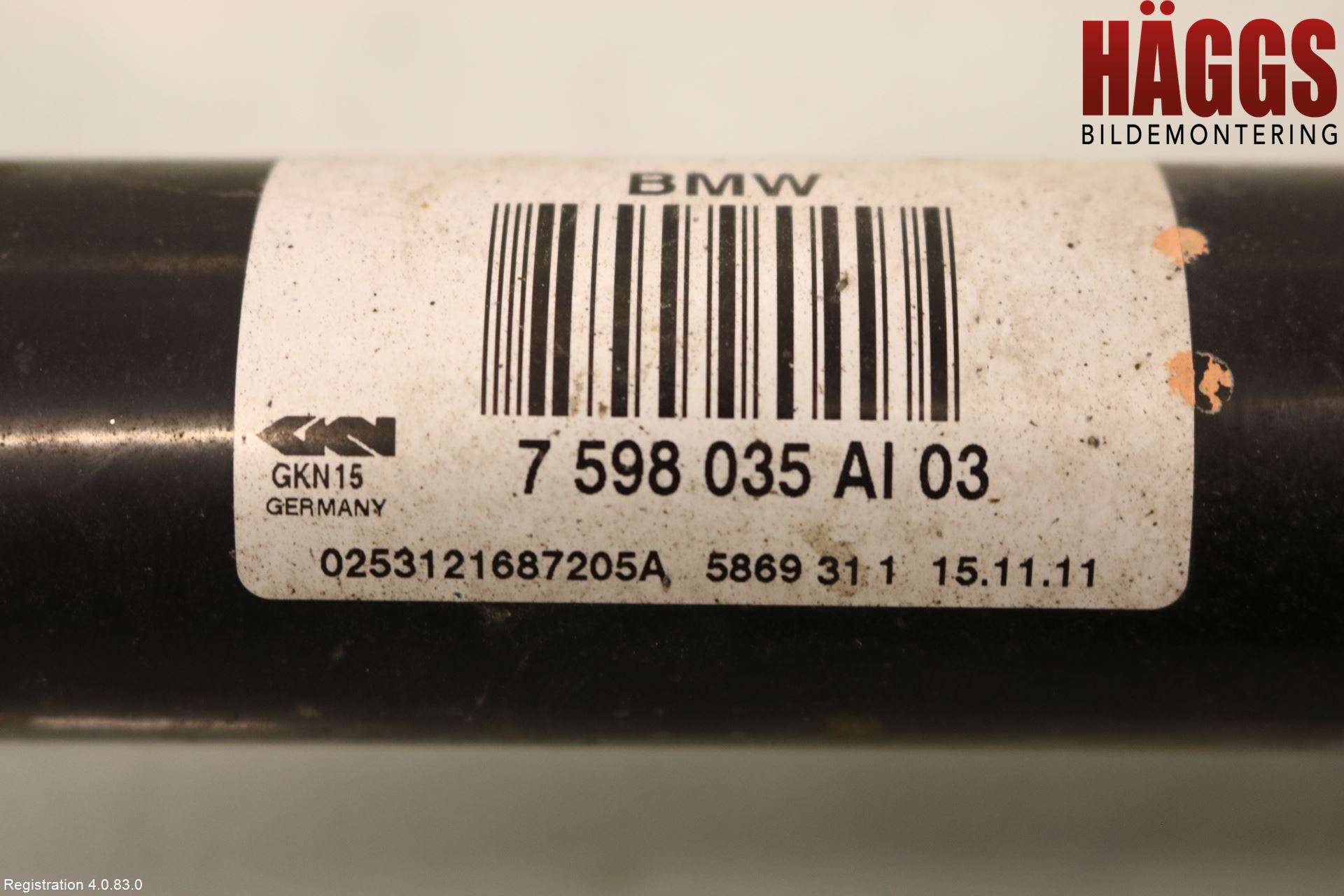 BMW X3 F25 10-17 Drivaxel Bak Vänster