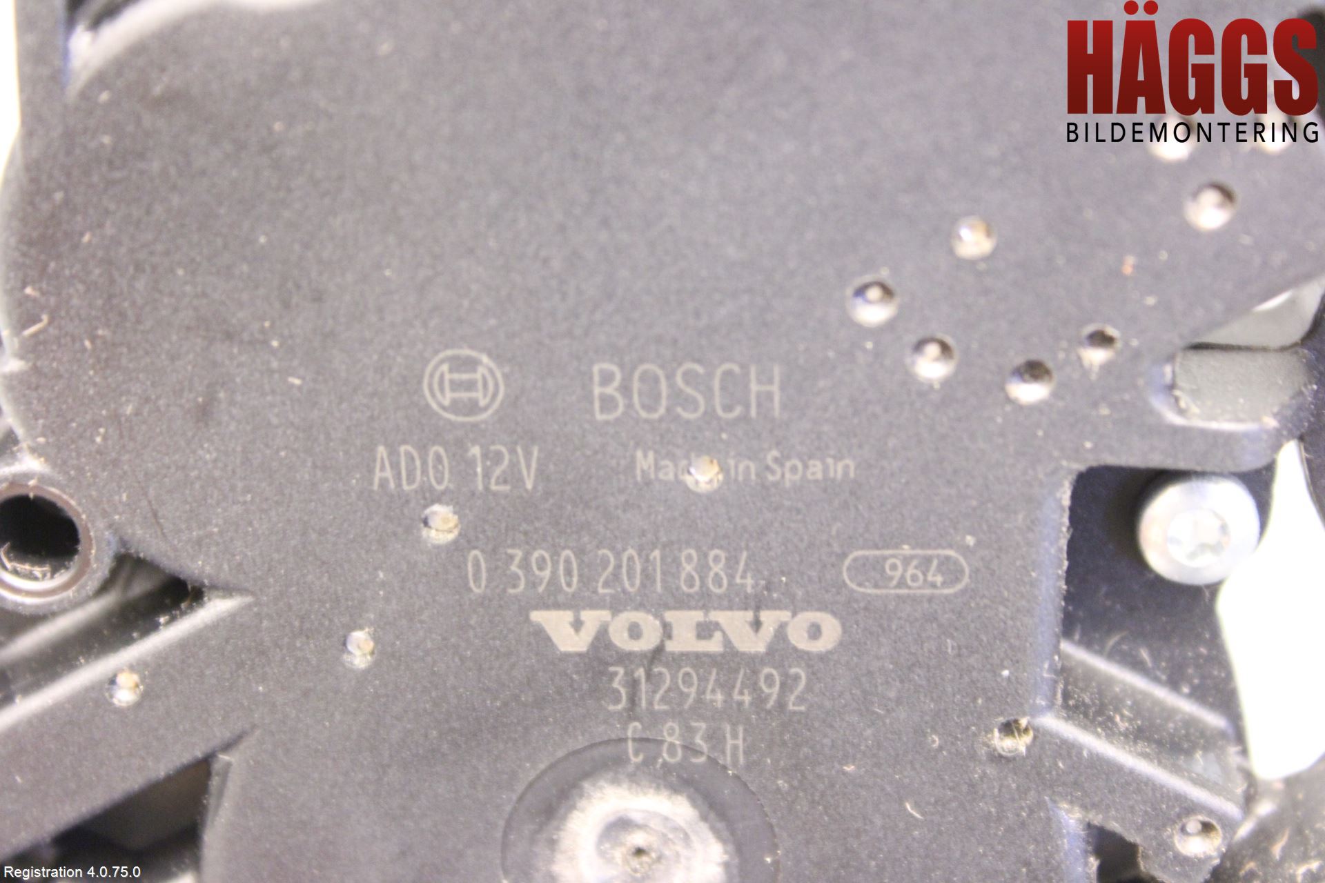 Volvo V40 12-19 Torkarmotor Baklucka