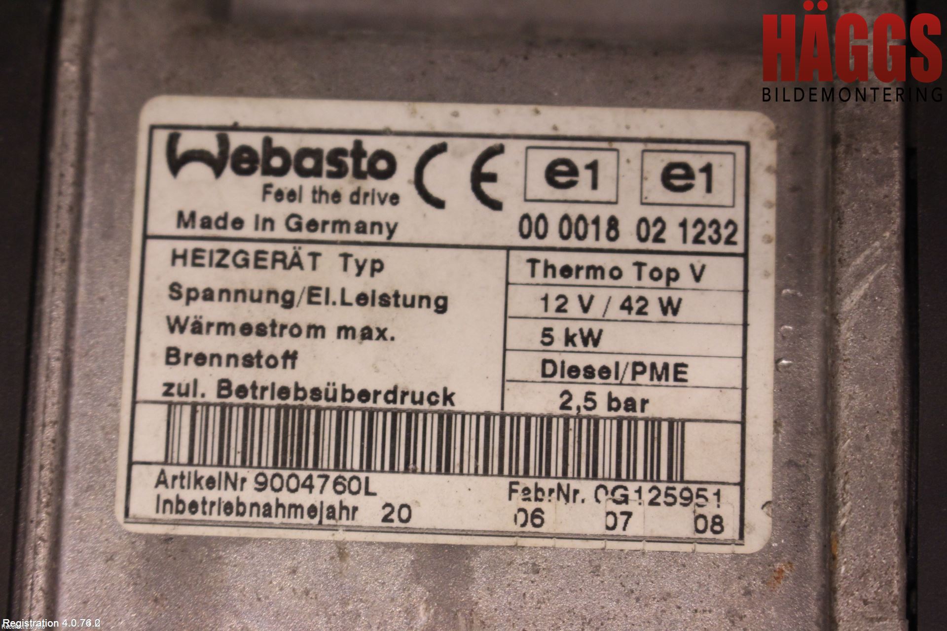Landrover RANGE ROVER SPORT (L320) 05-09 Dieselvärmare