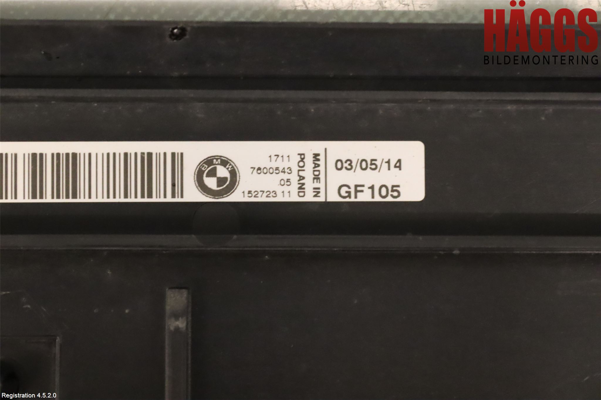 BMW 3 GT F34 13-19 Kylarfäste-Ram-Balk