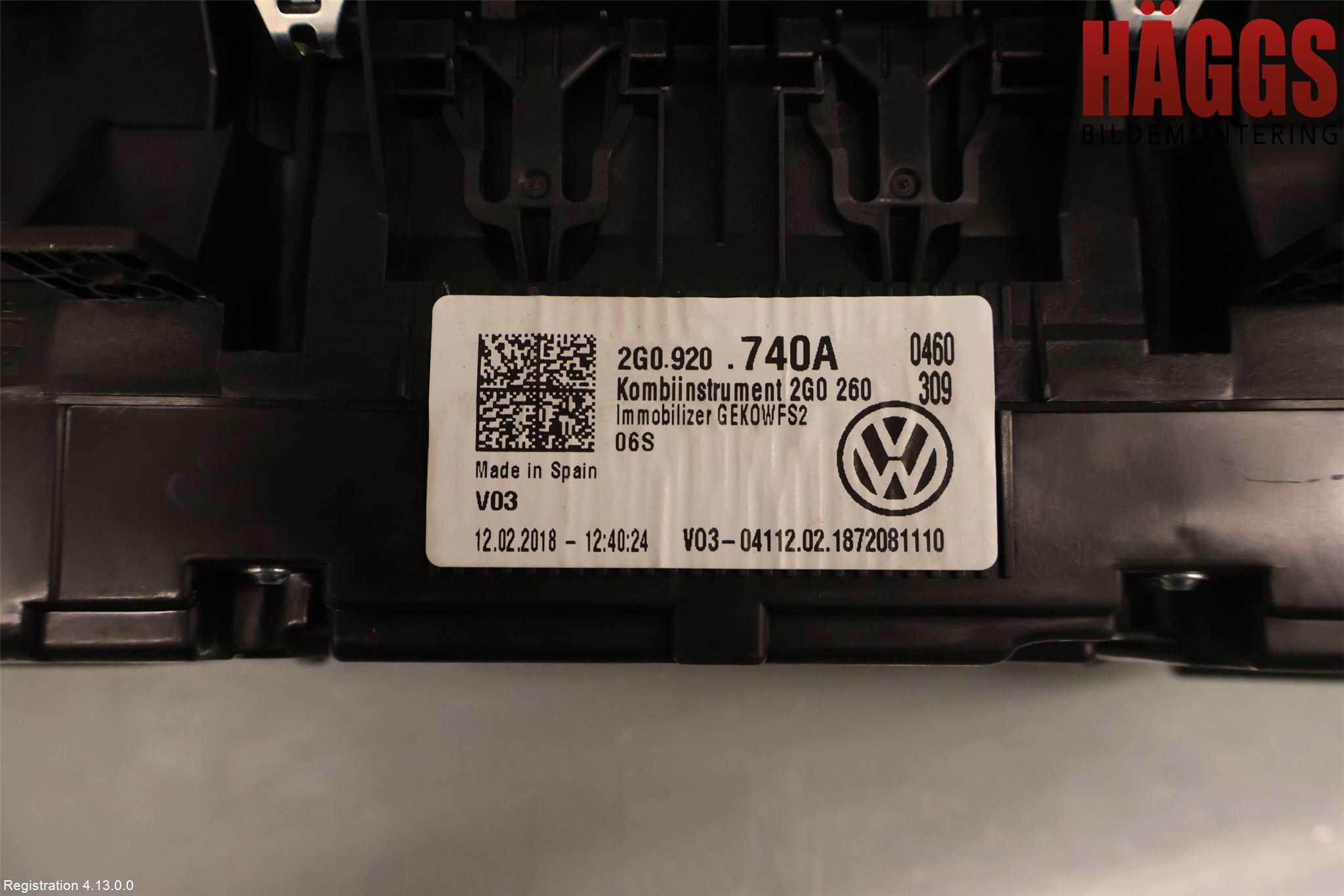 Volkswagen VW POLO VI 18->> Instrument Komb