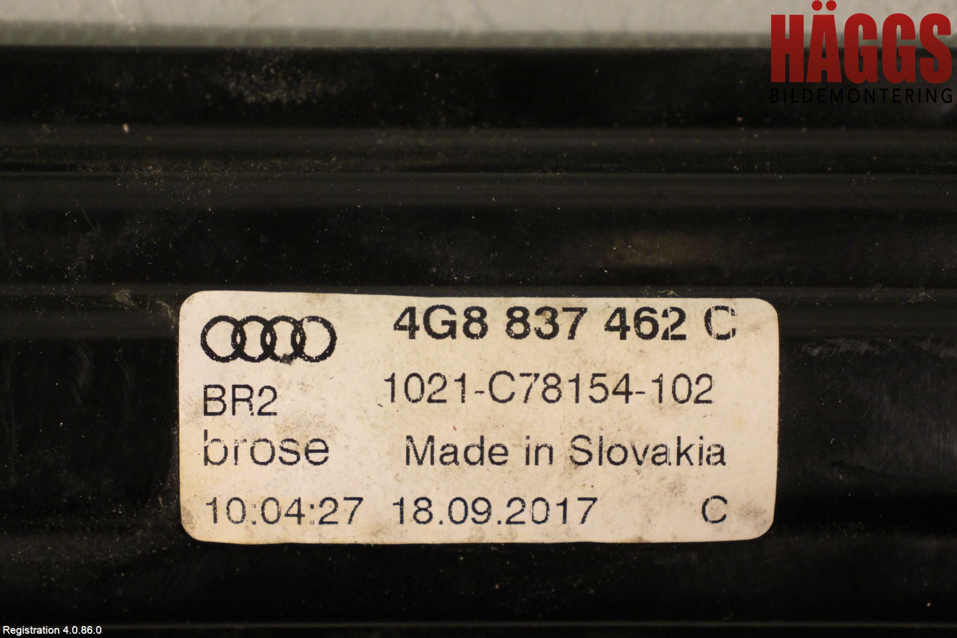 Audi A7 Sportback 4K 18- Fönsterhissmekanism