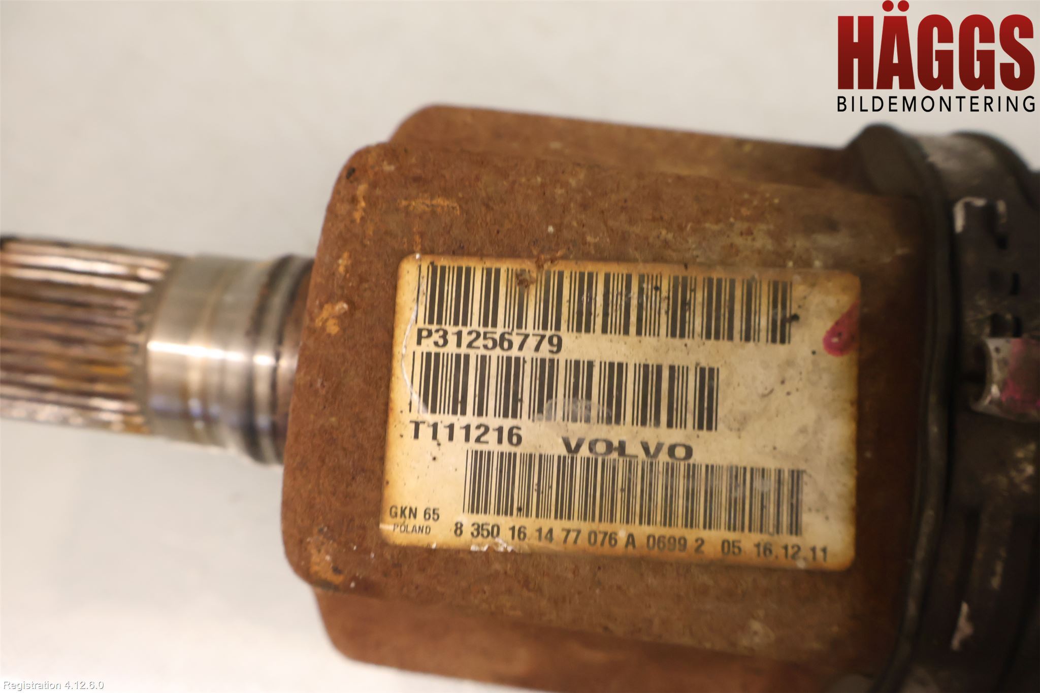 Volvo V70 08-13 Drivaxel Fram Vänster