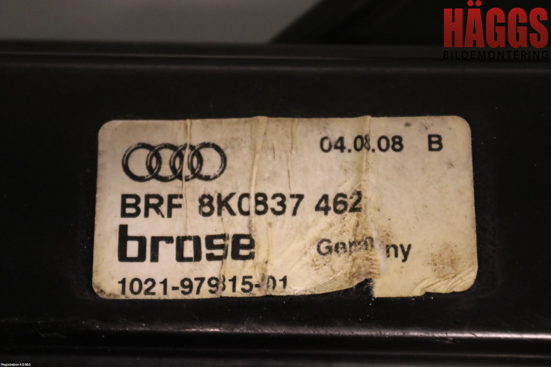 Audi A4/S4 08-11 Fönsterhissmekanism