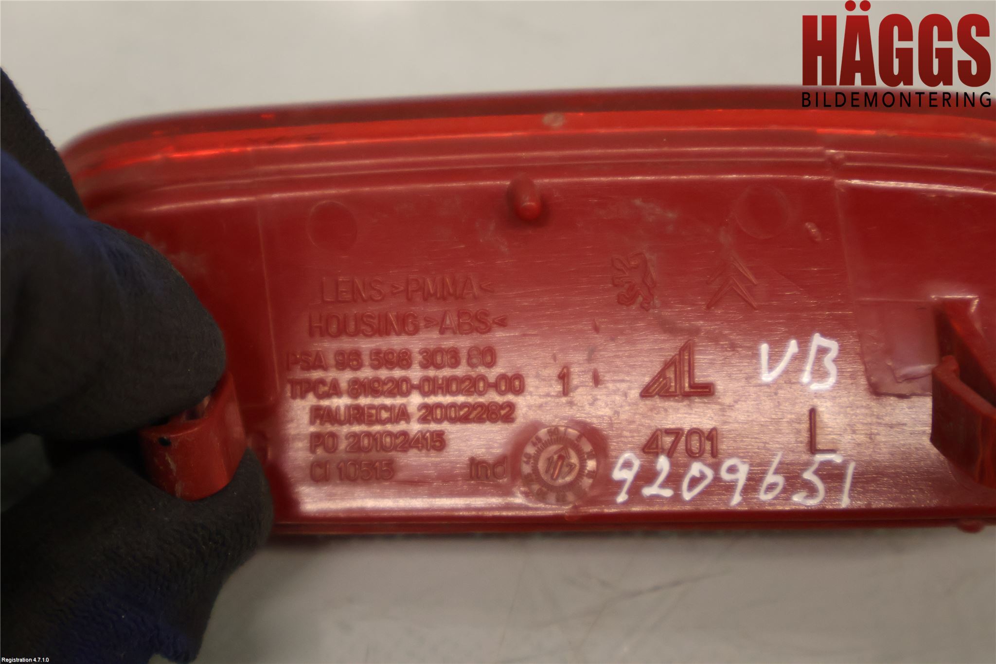 Citroen SPACETOURER/E-SPACETOURER 16- Dimljus/Reflex Bak