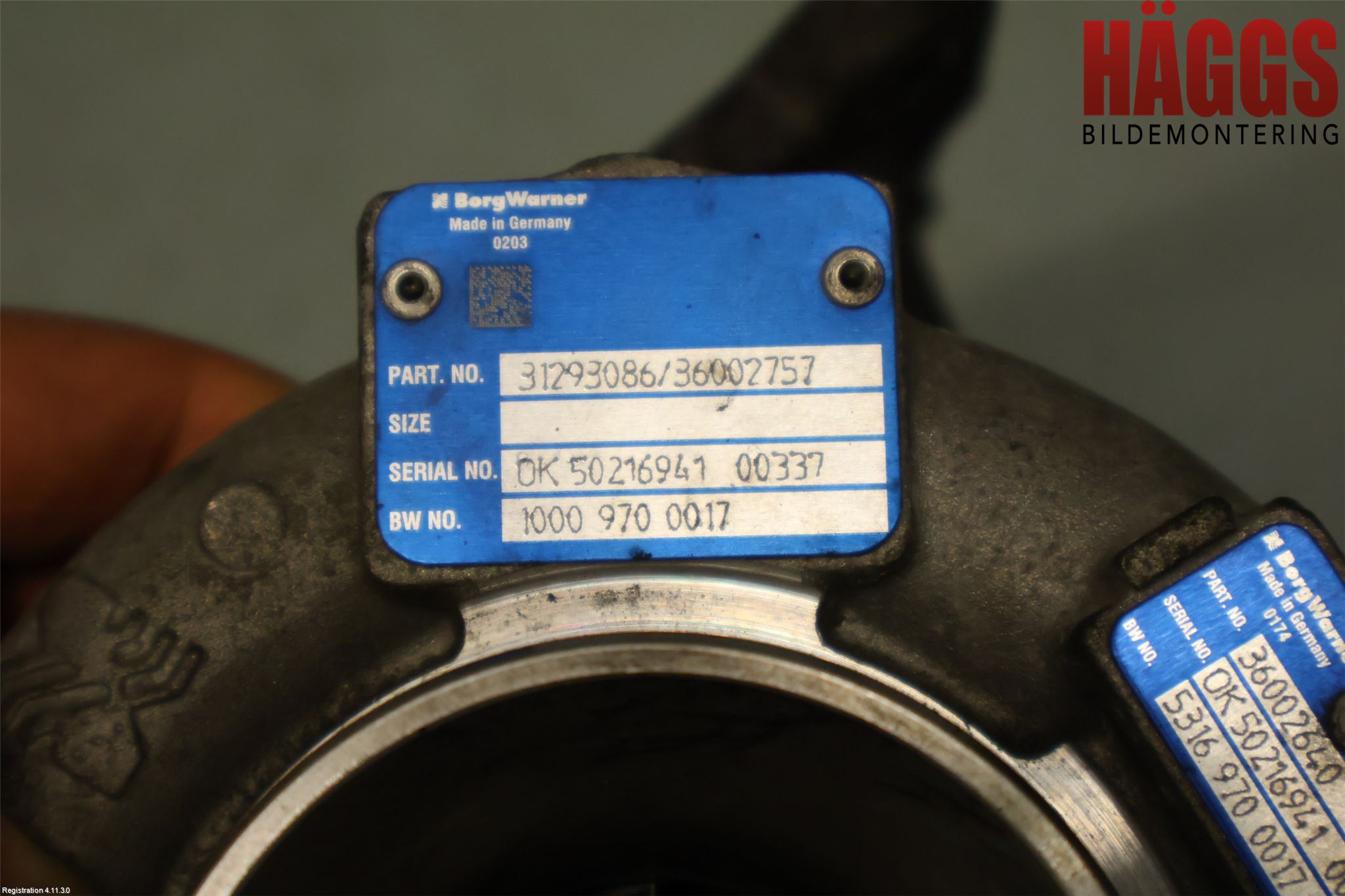 Volvo V60 11-13 Turboaggregat