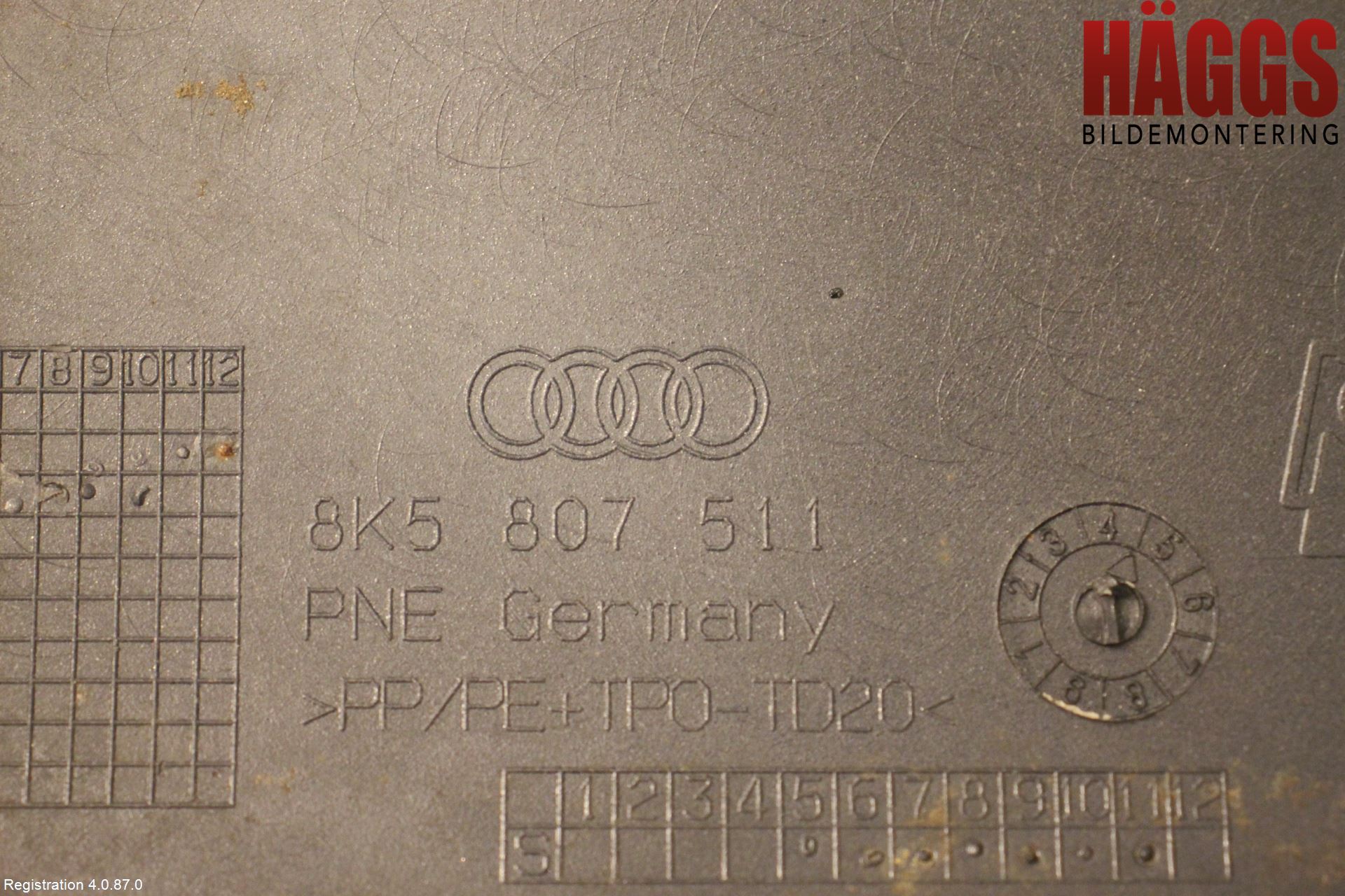 Audi A4/S4 08-11 Stötfångarbeklädnad Bak